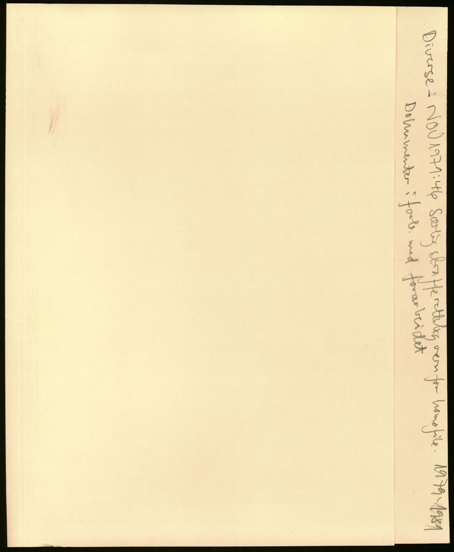 Turid Eikvam, AV/RA-PA-1457/F/Fa/L0009: Diverse, 1979-1981, p. 1
