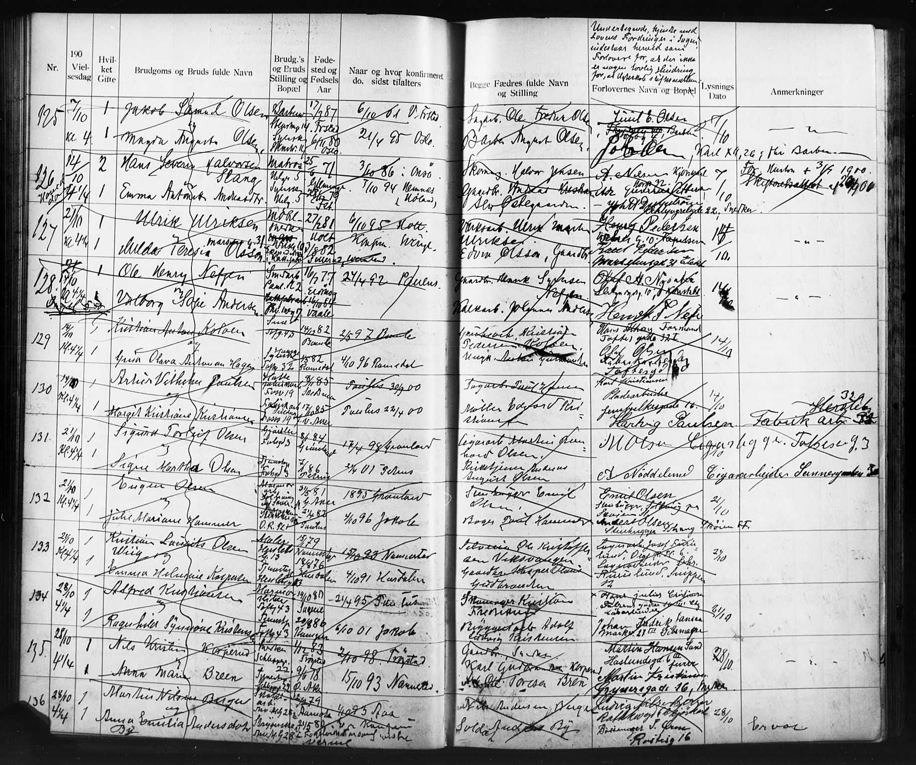 Paulus prestekontor Kirkebøker, AV/SAO-A-10871/H/Ha/L0001: Banns register no. 1, 1902-1914
