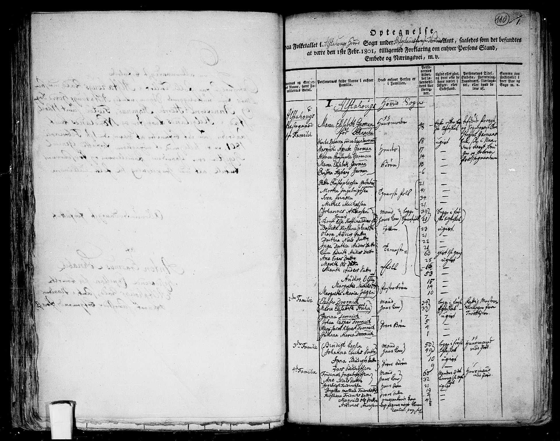 RA, 1801 census for 1820P Alstahaug, 1801, p. 109b-110a