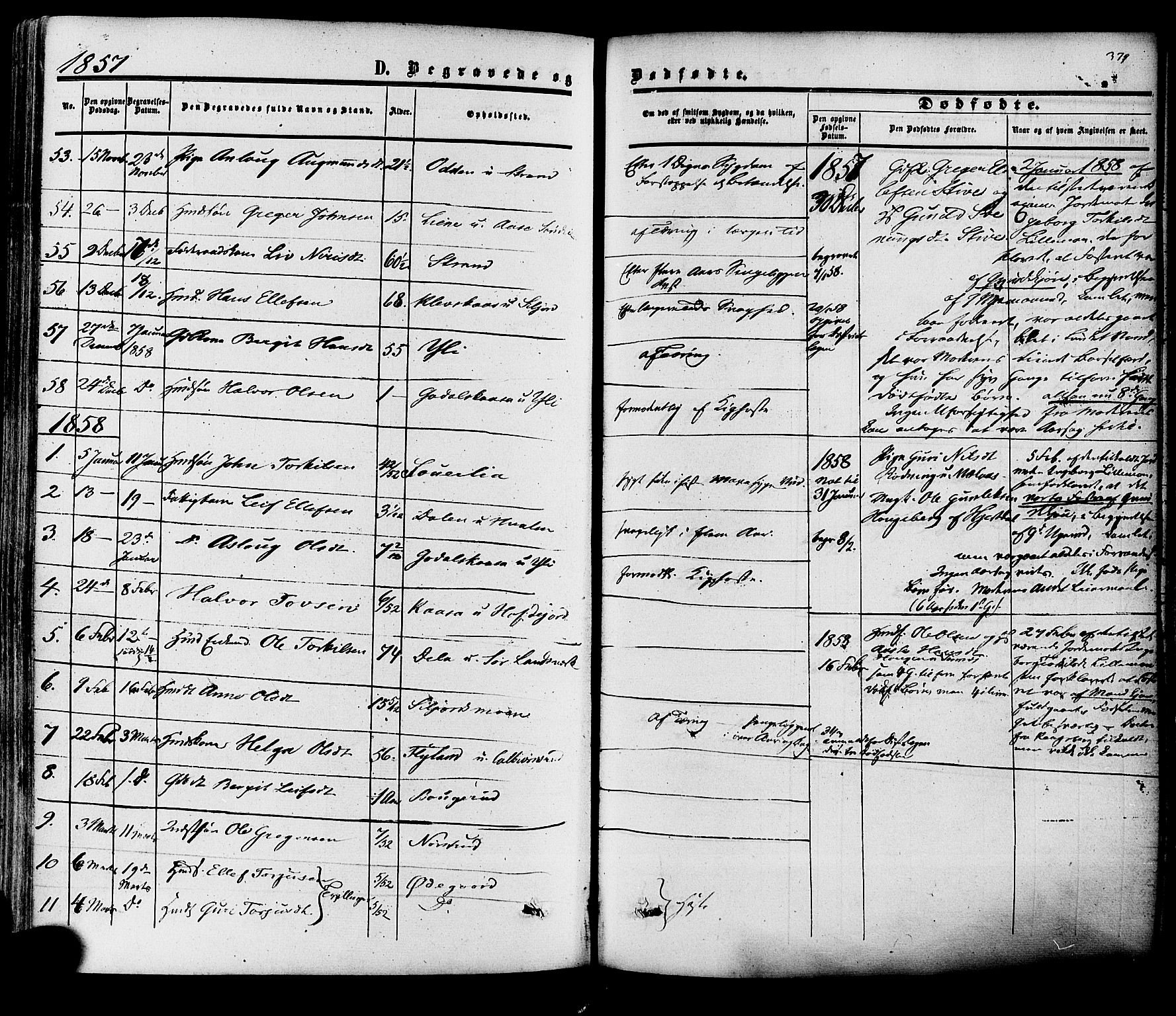 Heddal kirkebøker, SAKO/A-268/F/Fa/L0007: Parish register (official) no. I 7, 1855-1877, p. 379