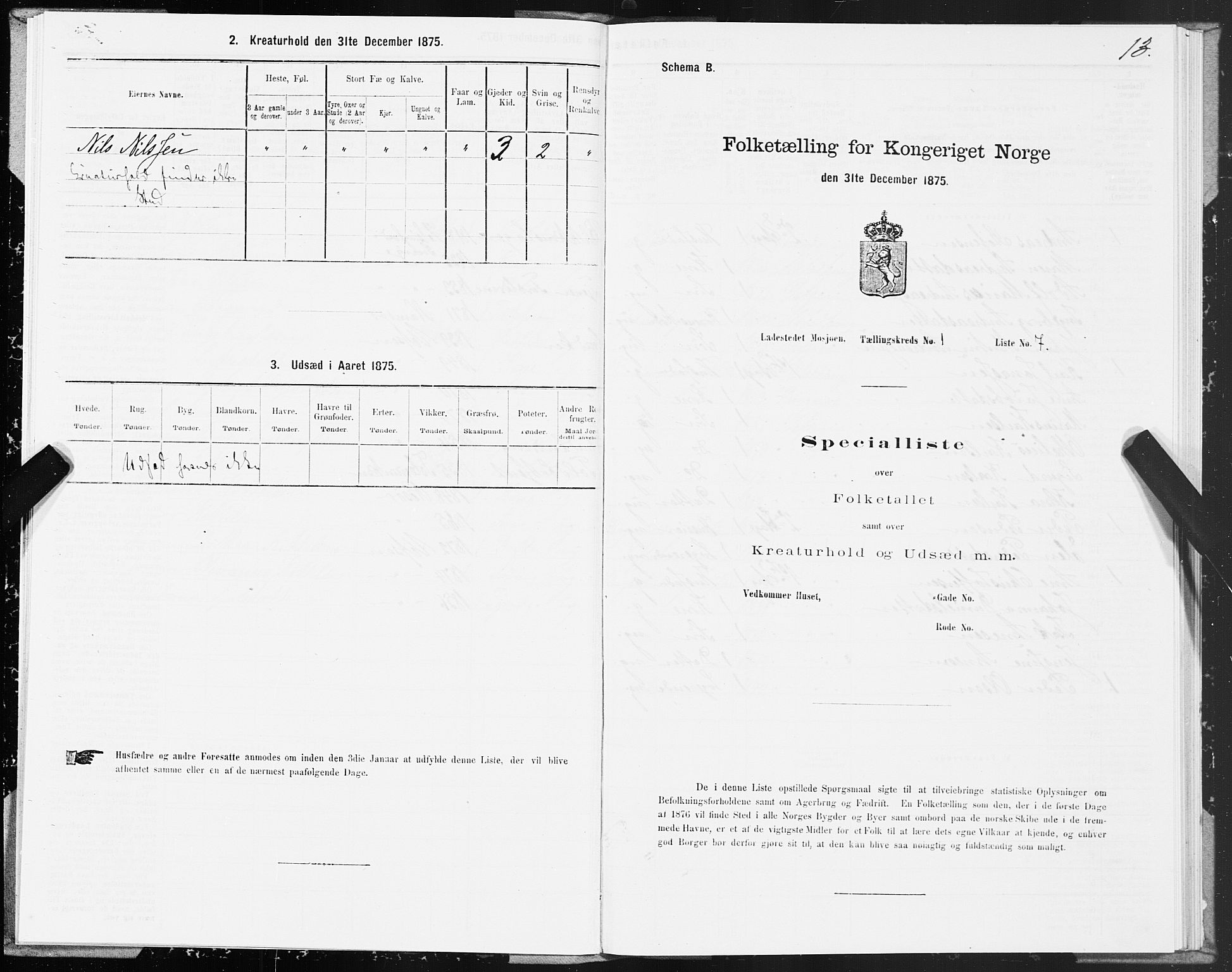 SAT, 1875 census for 1802B Vefsn/Mosjøen, 1875, p. 13