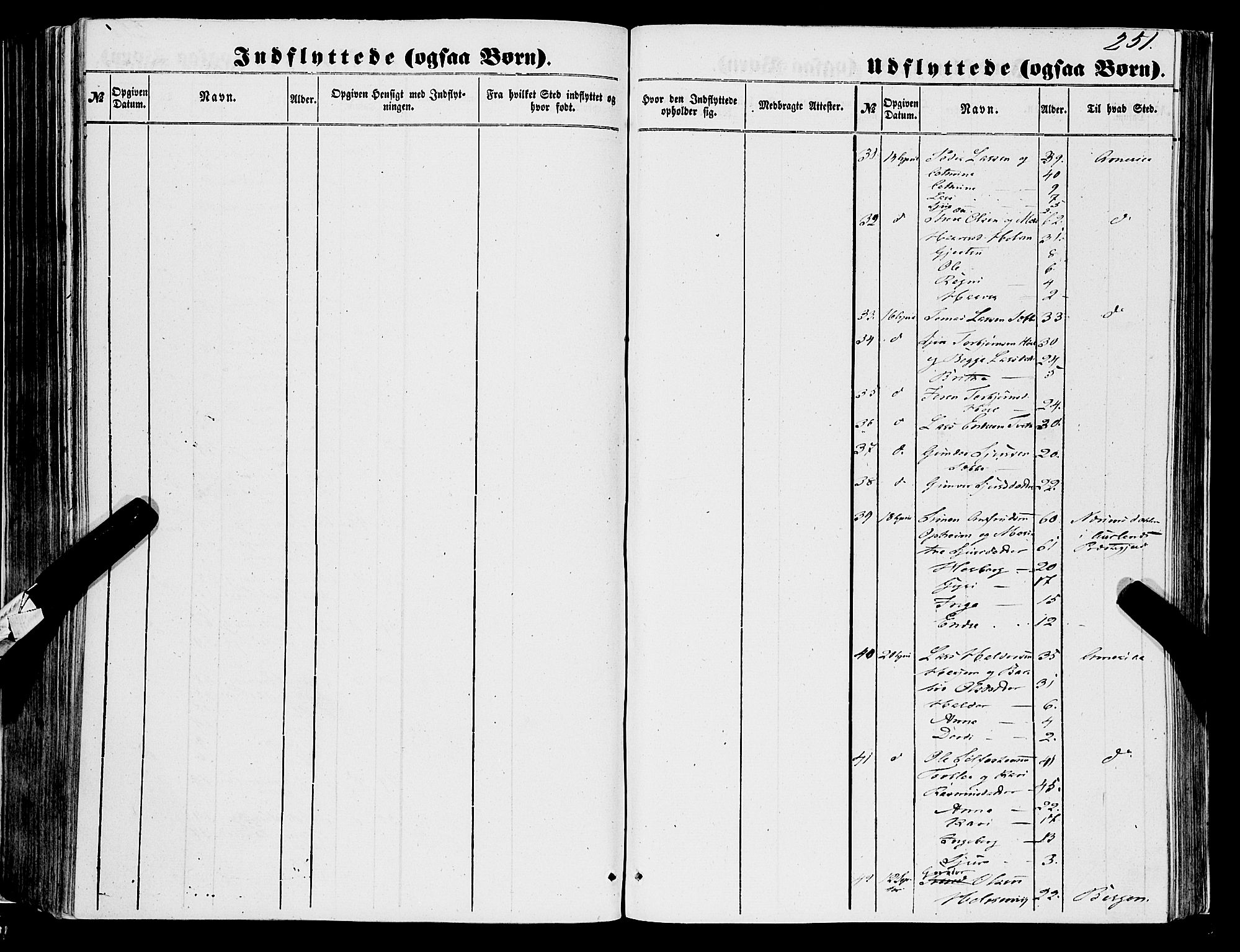 Ulvik sokneprestembete, SAB/A-78801/H/Haa: Parish register (official) no. A 13, 1853-1863, p. 251