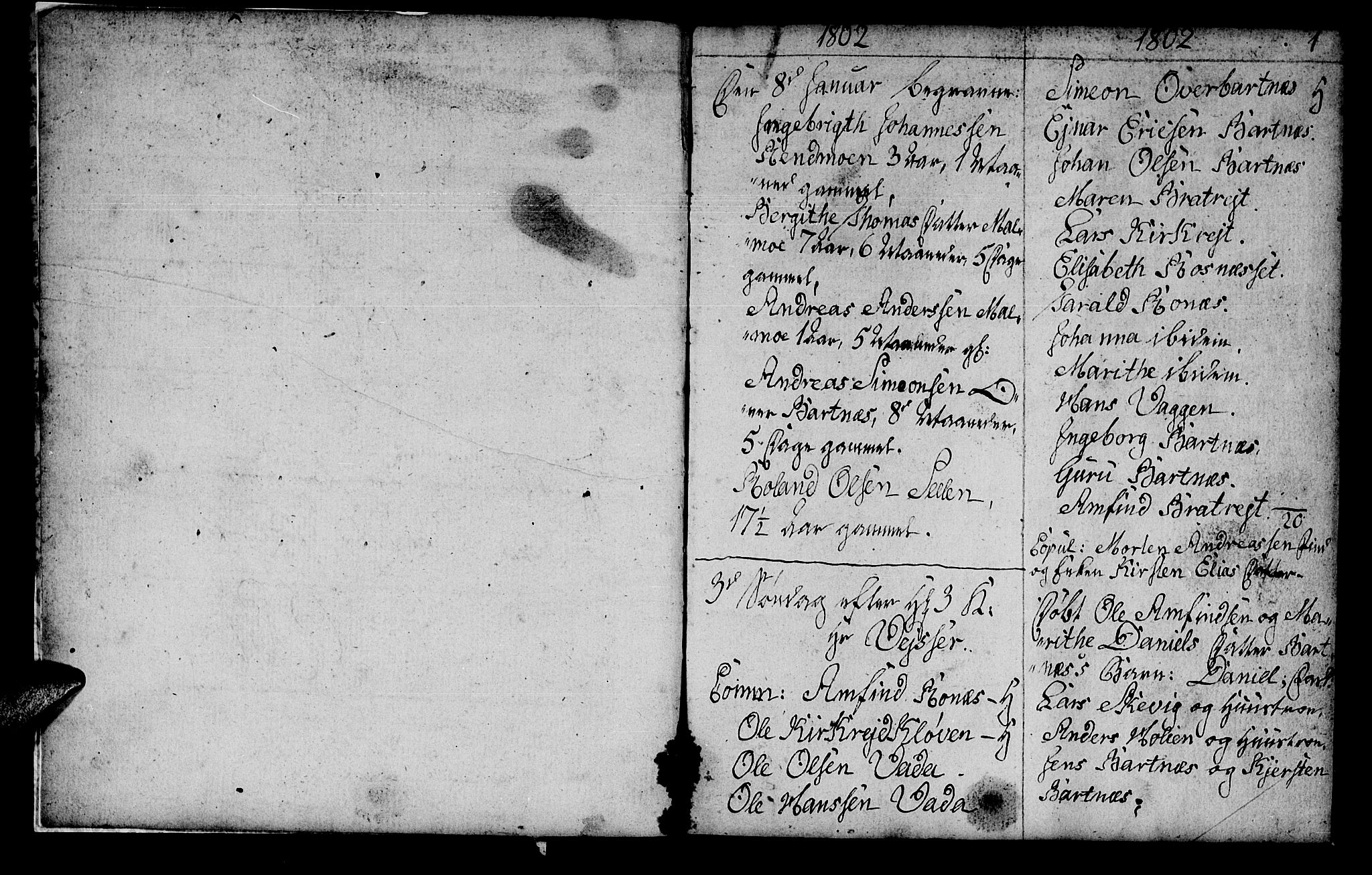 Ministerialprotokoller, klokkerbøker og fødselsregistre - Nord-Trøndelag, SAT/A-1458/745/L0432: Parish register (copy) no. 745C01, 1802-1814, p. 0-1