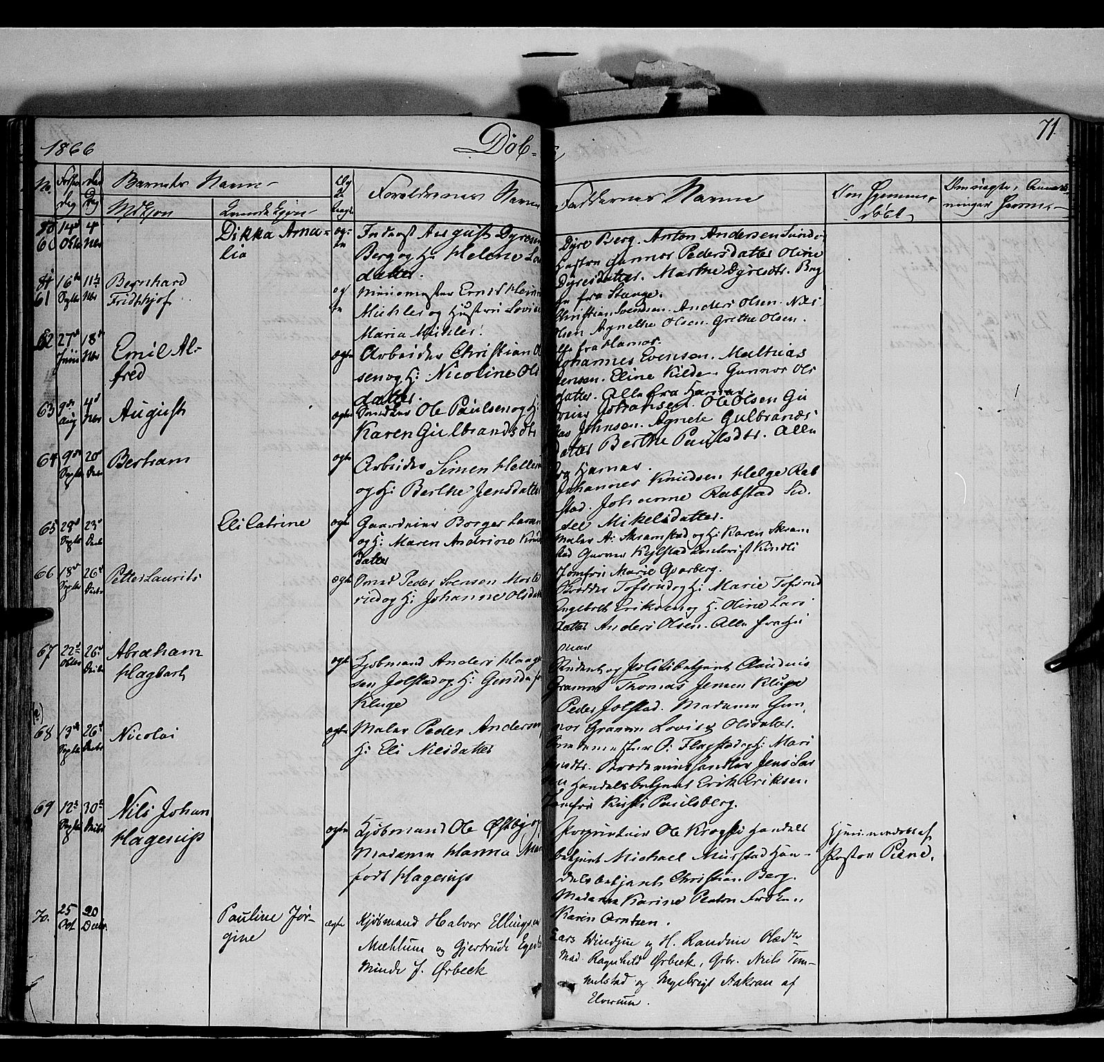 Vang prestekontor, Hedmark, AV/SAH-PREST-008/H/Ha/Haa/L0011: Parish register (official) no. 11, 1852-1877, p. 71