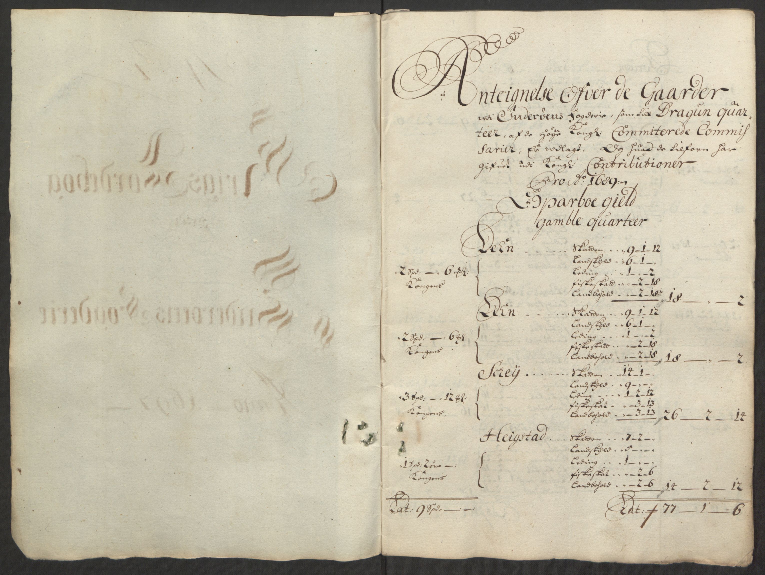 Rentekammeret inntil 1814, Reviderte regnskaper, Fogderegnskap, RA/EA-4092/R63/L4309: Fogderegnskap Inderøy, 1695-1697, p. 501