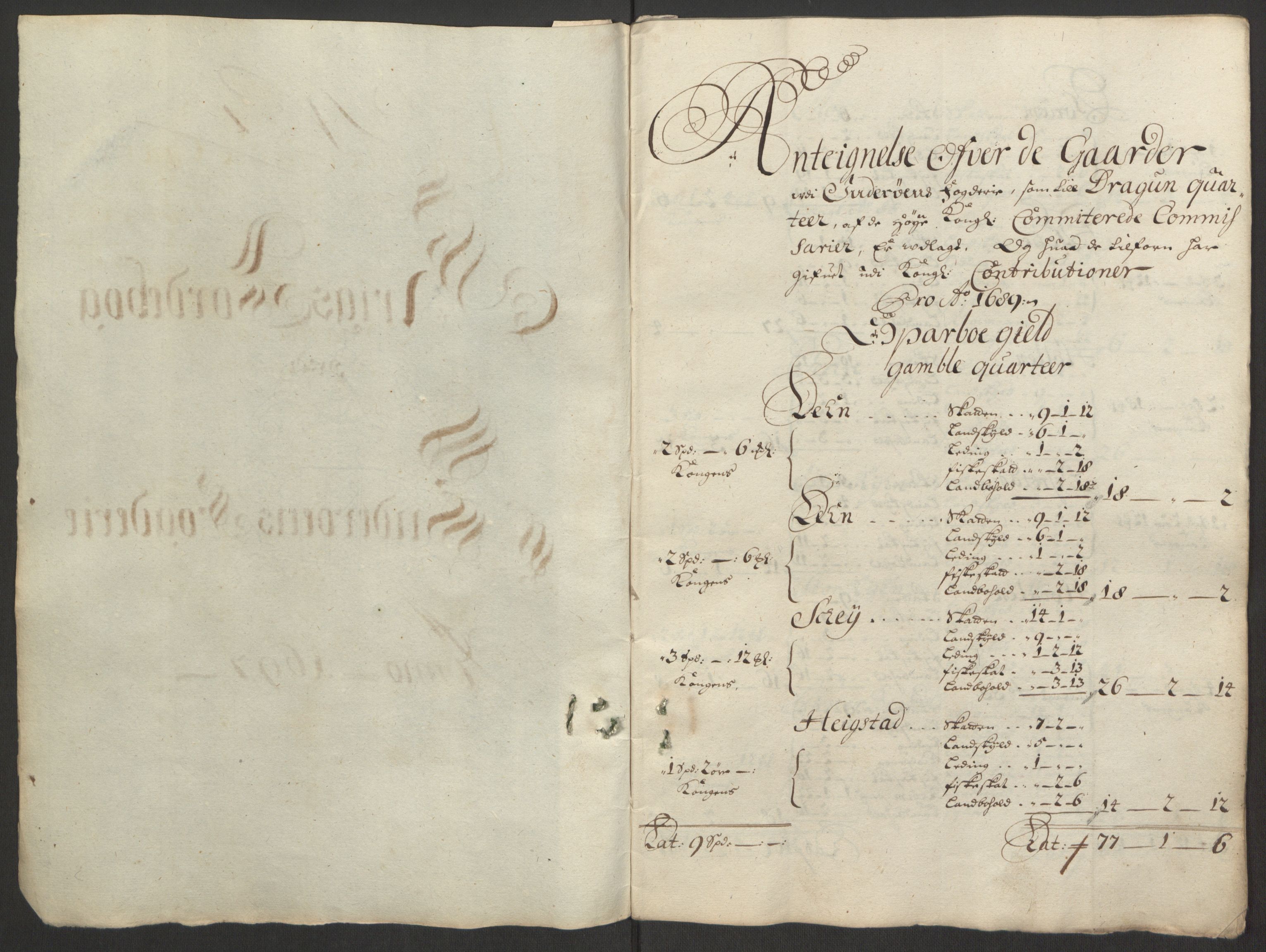 Rentekammeret inntil 1814, Reviderte regnskaper, Fogderegnskap, AV/RA-EA-4092/R63/L4309: Fogderegnskap Inderøy, 1695-1697, p. 501