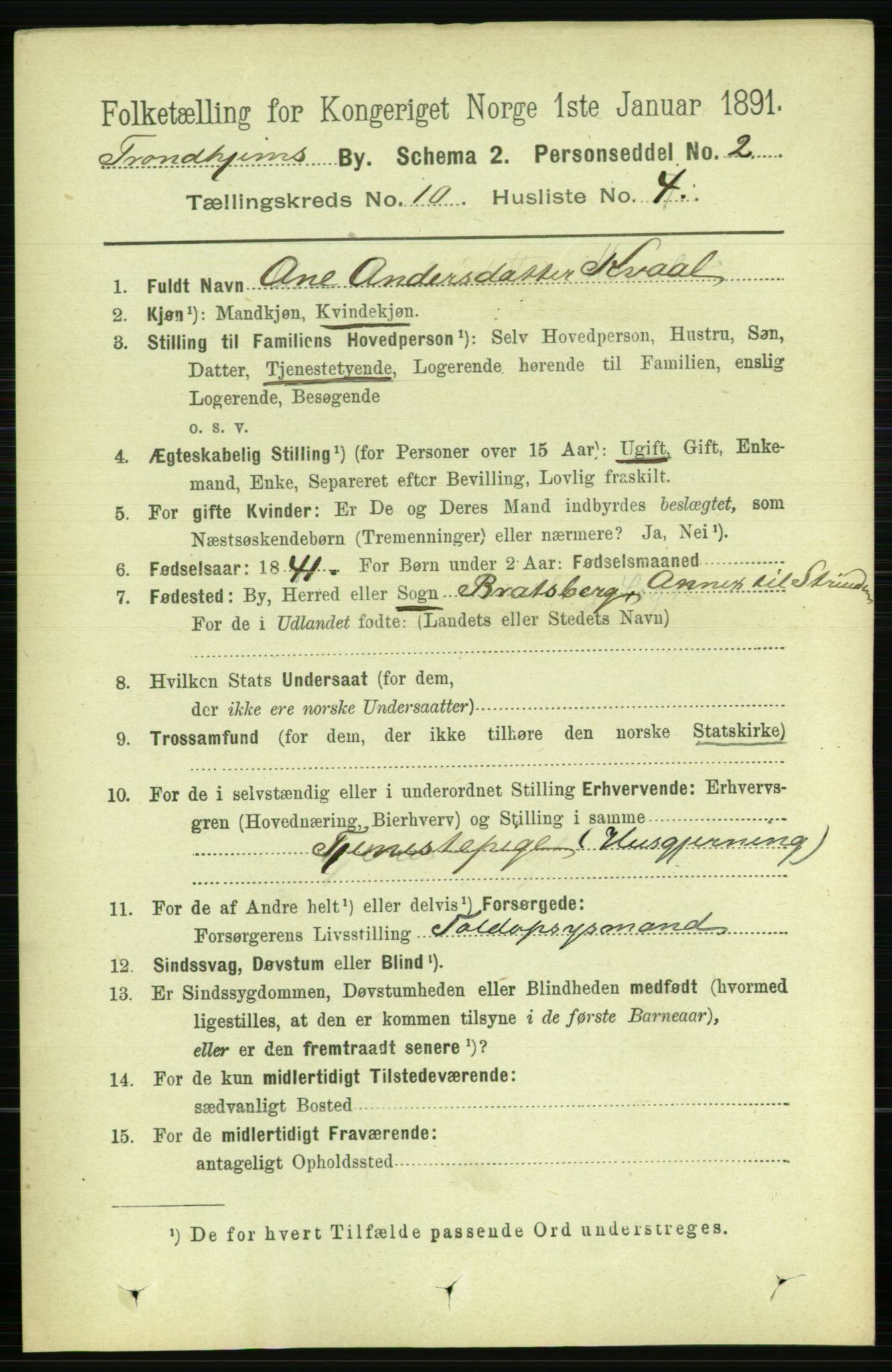 RA, 1891 census for 1601 Trondheim, 1891, p. 8410