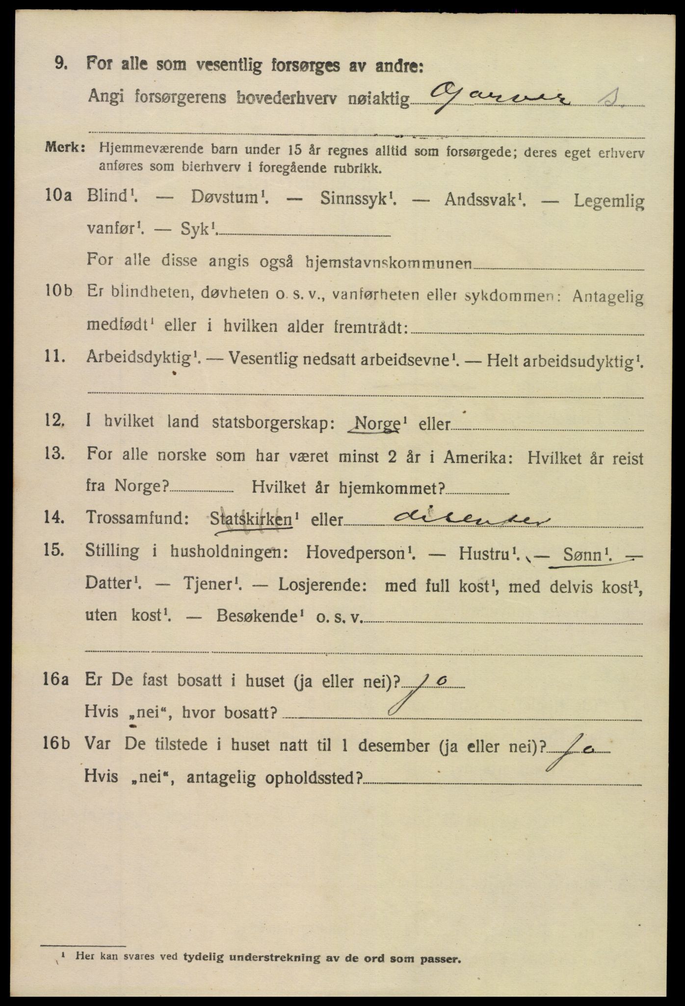 SAK, 1920 census for Holt, 1920, p. 6601