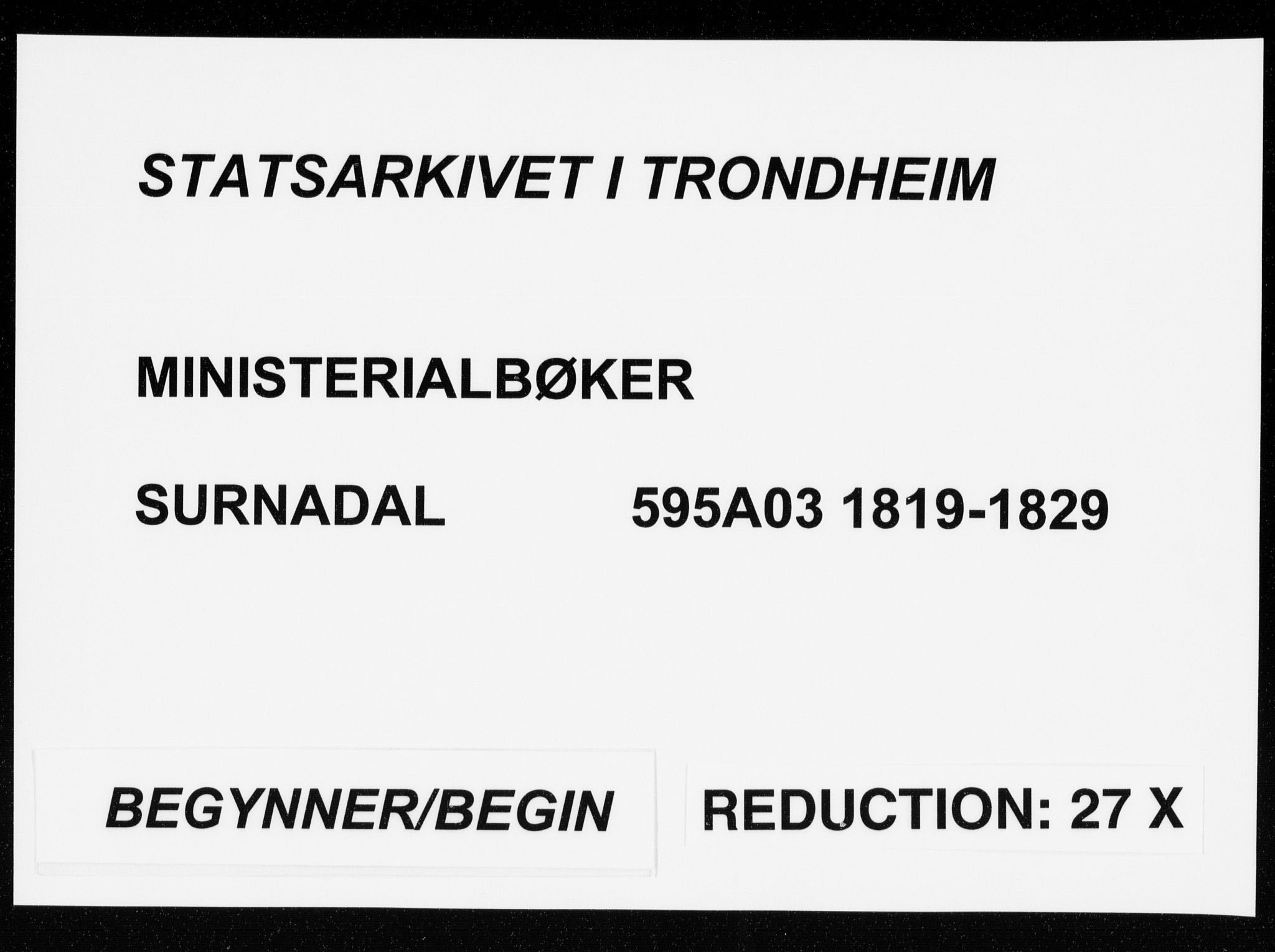 Ministerialprotokoller, klokkerbøker og fødselsregistre - Møre og Romsdal, SAT/A-1454/595/L1041: Parish register (official) no. 595A03, 1819-1829