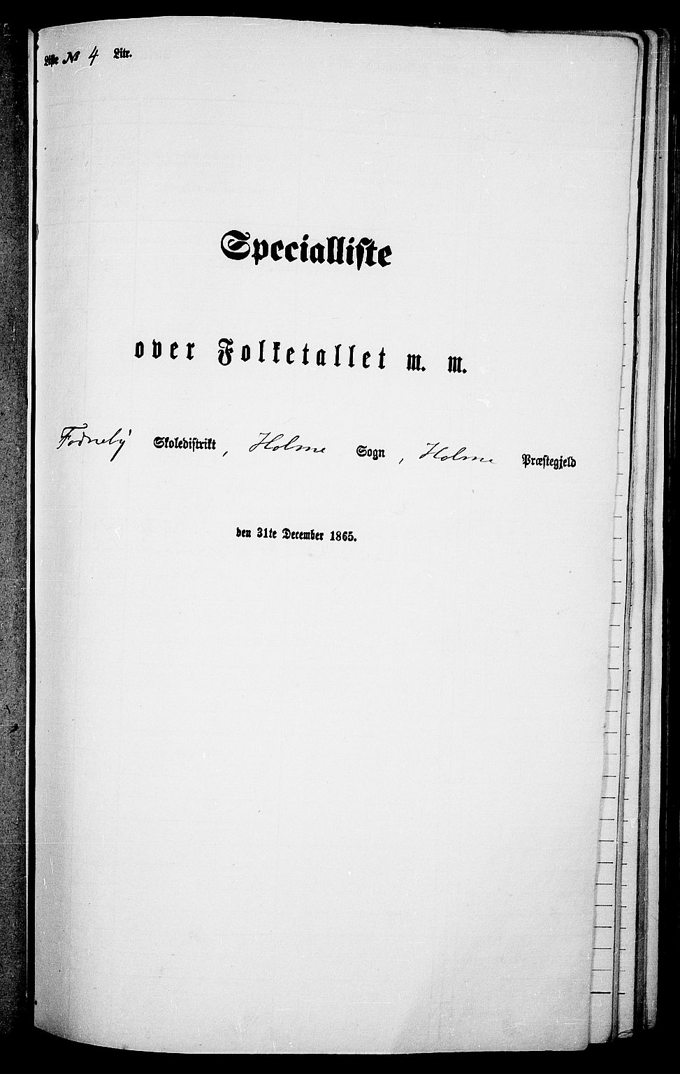 RA, 1865 census for Holum, 1865, p. 55