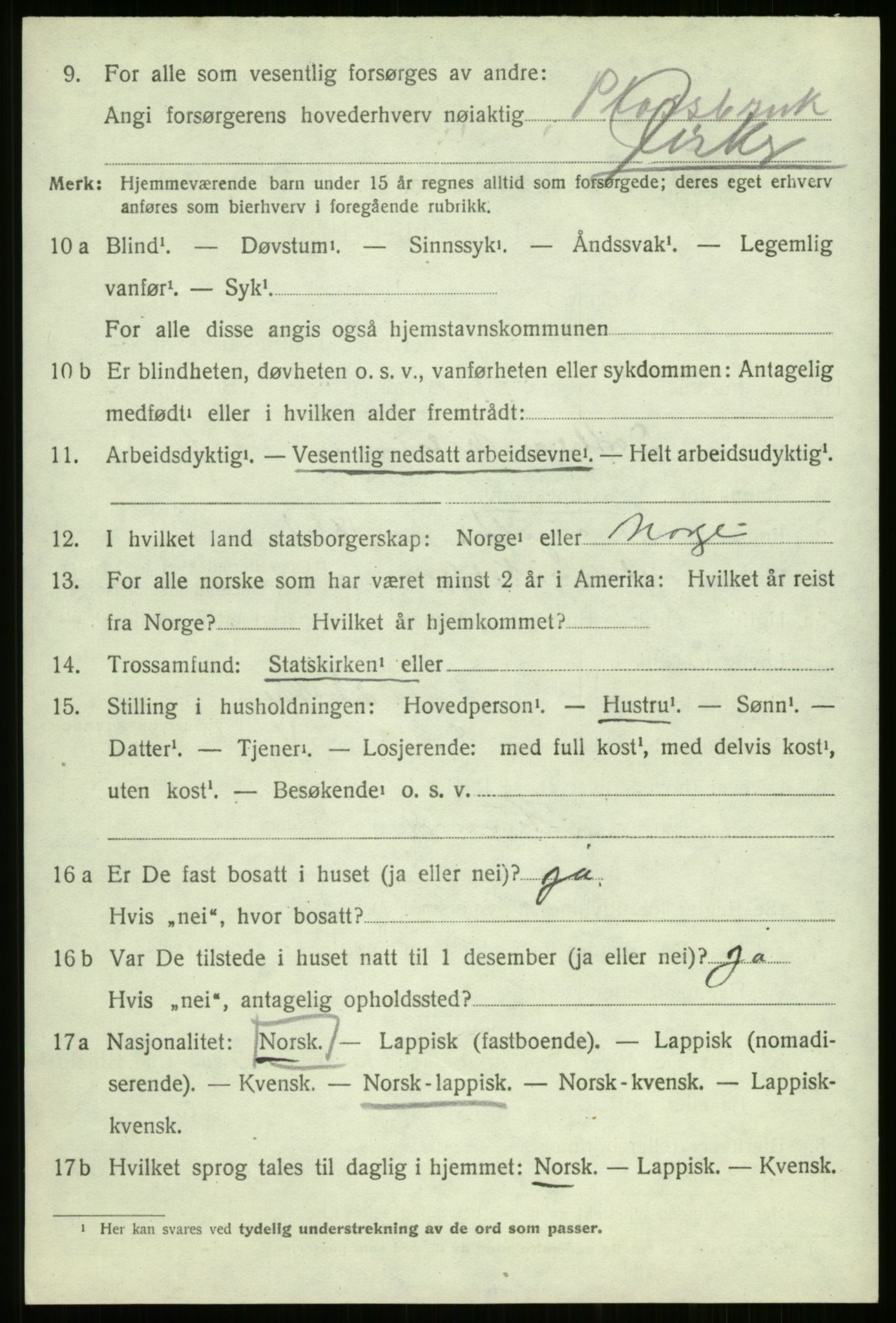 SATØ, 1920 census for Kvæfjord, 1920, p. 3118