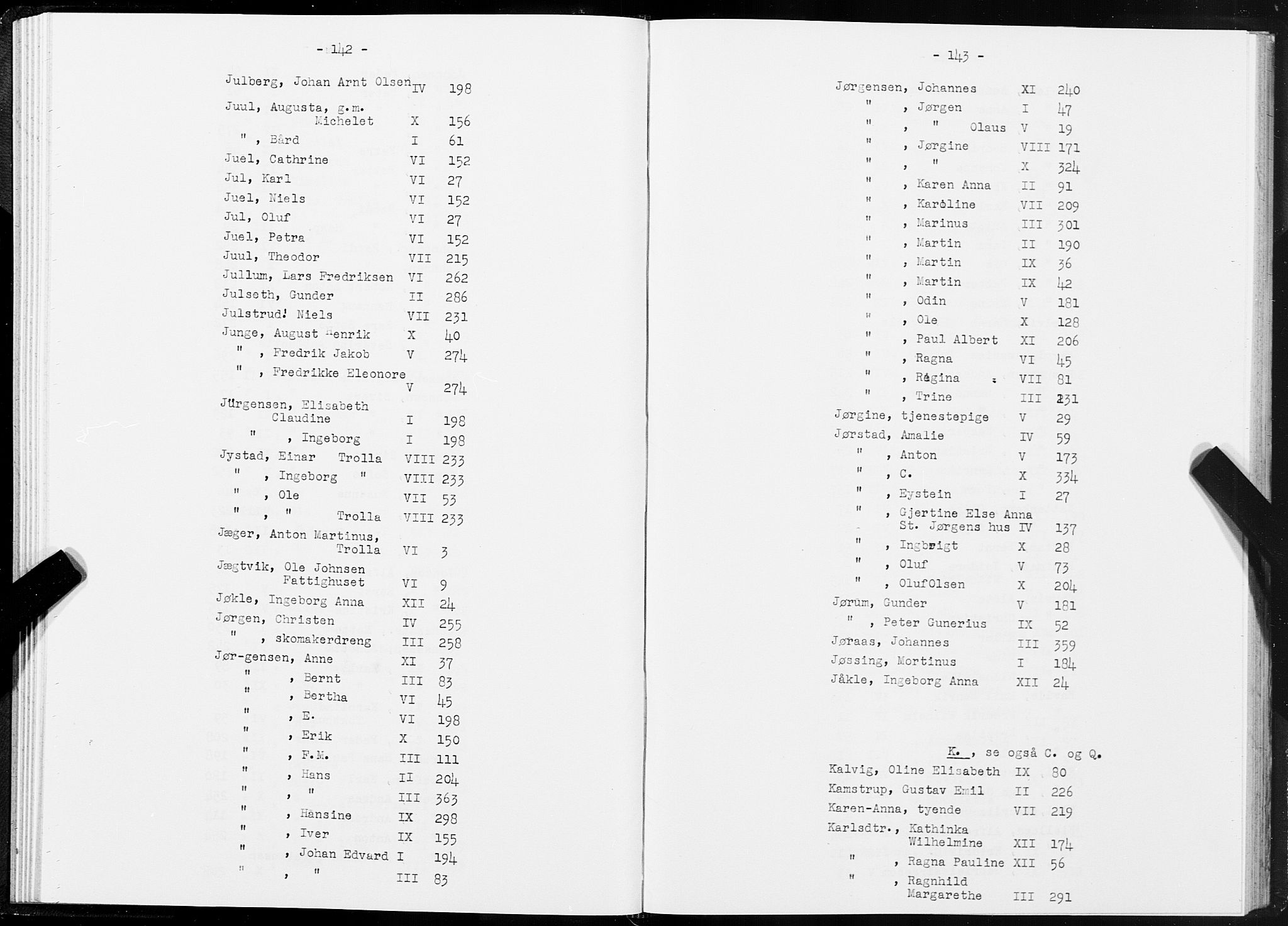 SAT, 1875 census for 1601 Trondheim, 1875, p. 142-143