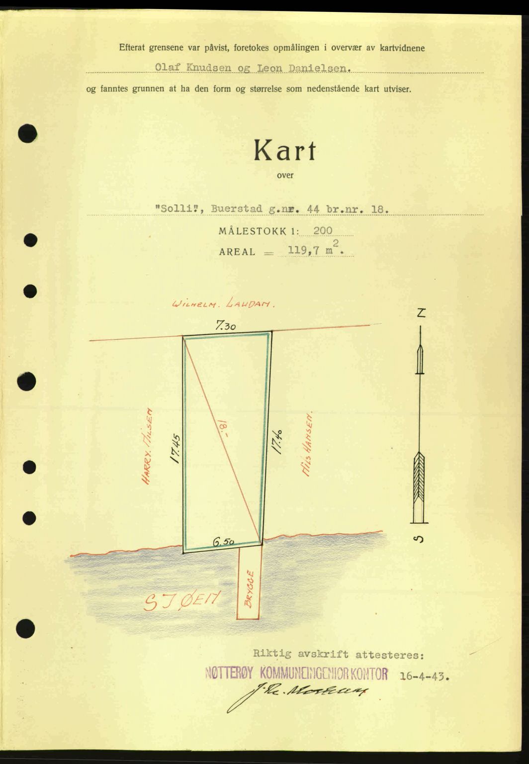 Tønsberg sorenskriveri, AV/SAKO-A-130/G/Ga/Gaa/L0013: Mortgage book no. A13, 1943-1943, Diary no: : 972/1943