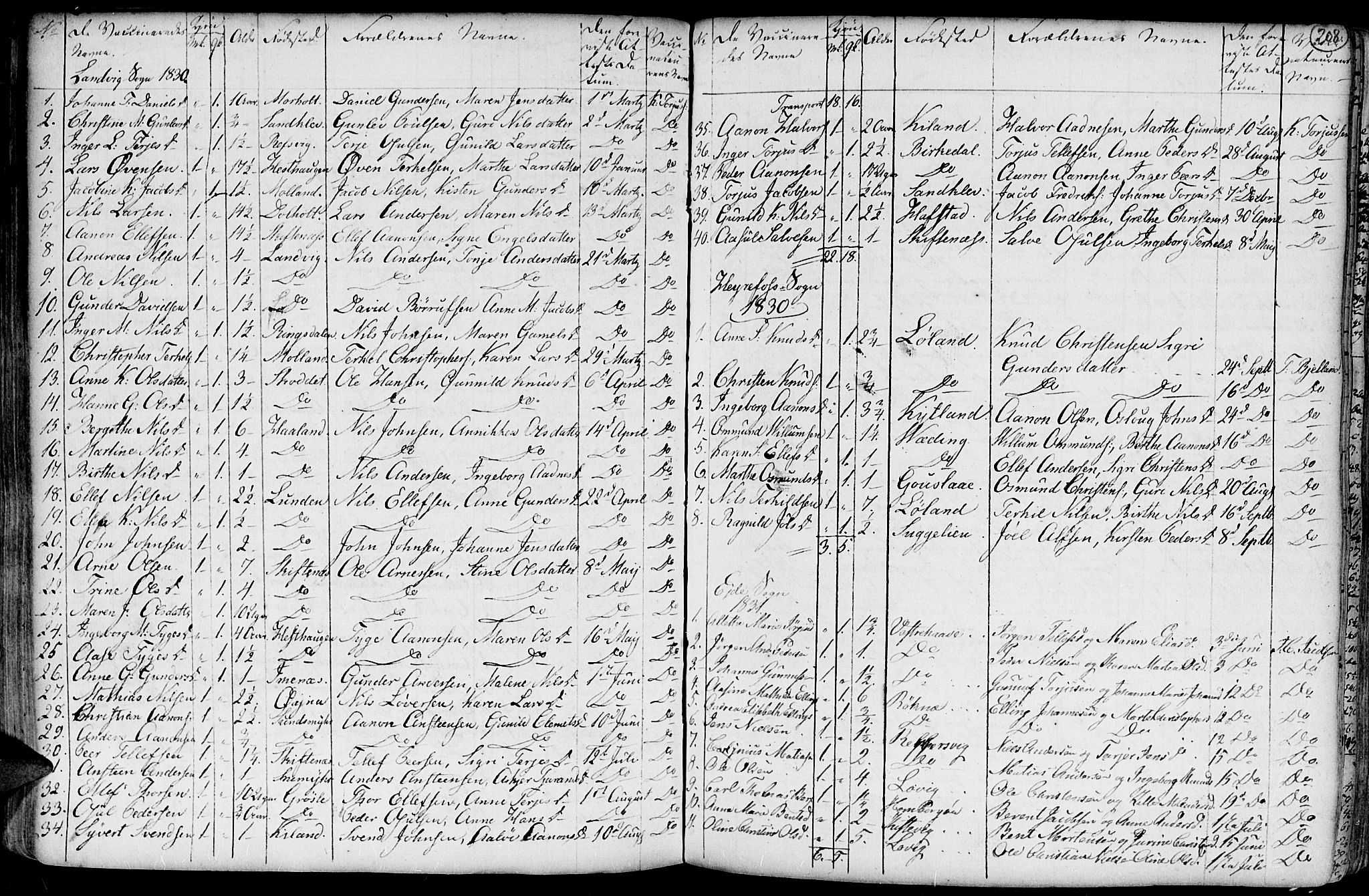 Hommedal sokneprestkontor, AV/SAK-1111-0023/F/Fa/Fab/L0002: Parish register (official) no. A 2 /1, 1741-1848, p. 208