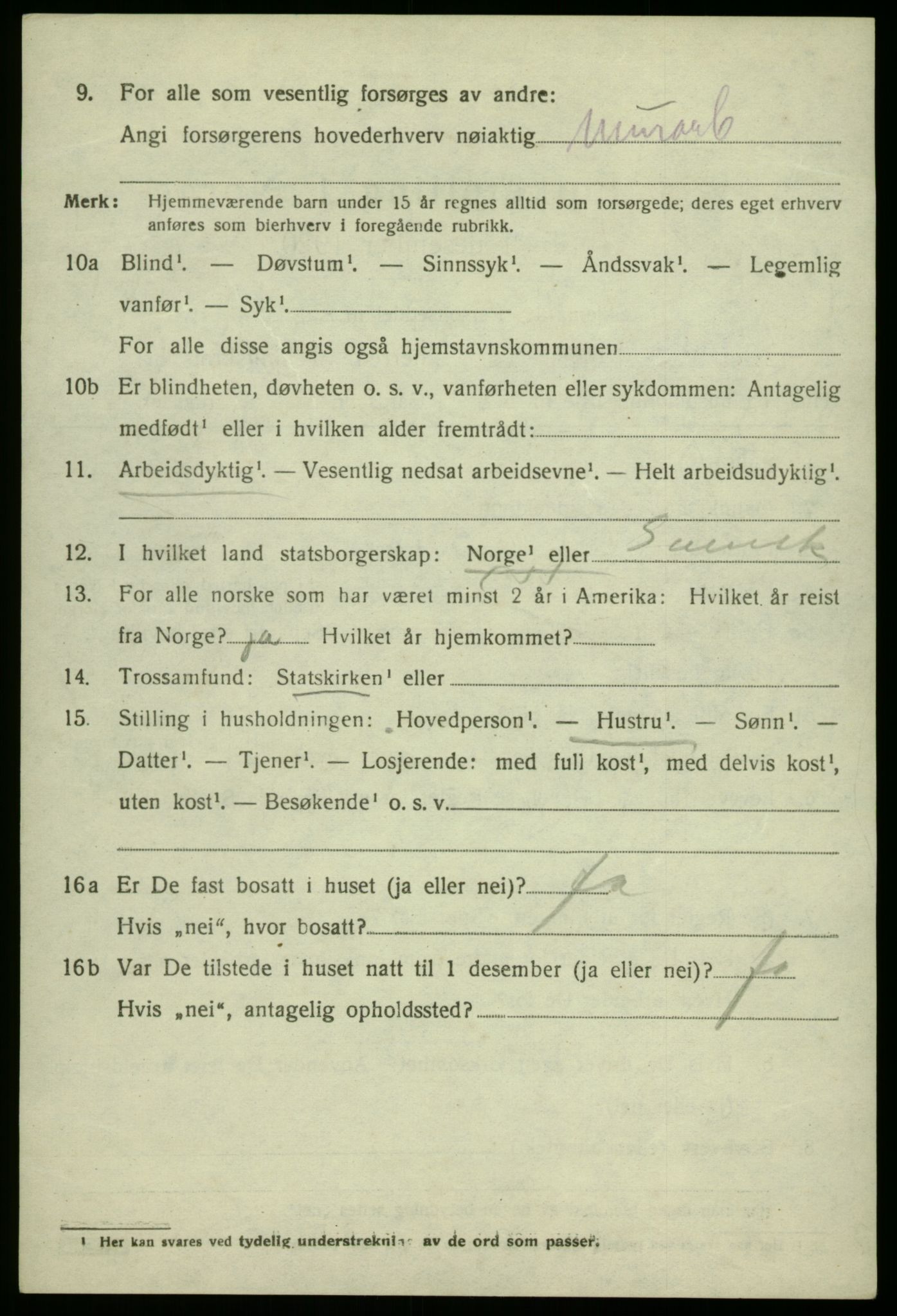 SAB, 1920 census for Laksevåg, 1920, p. 3345