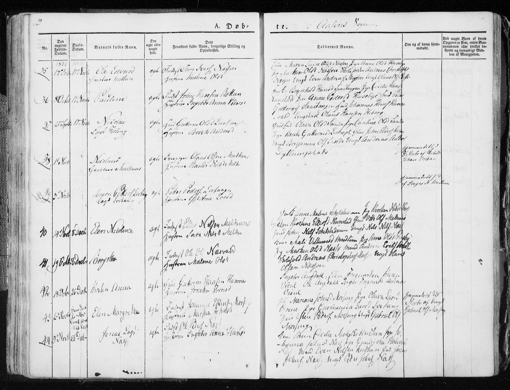 Ministerialprotokoller, klokkerbøker og fødselsregistre - Nord-Trøndelag, SAT/A-1458/713/L0114: Parish register (official) no. 713A05, 1827-1839, p. 99