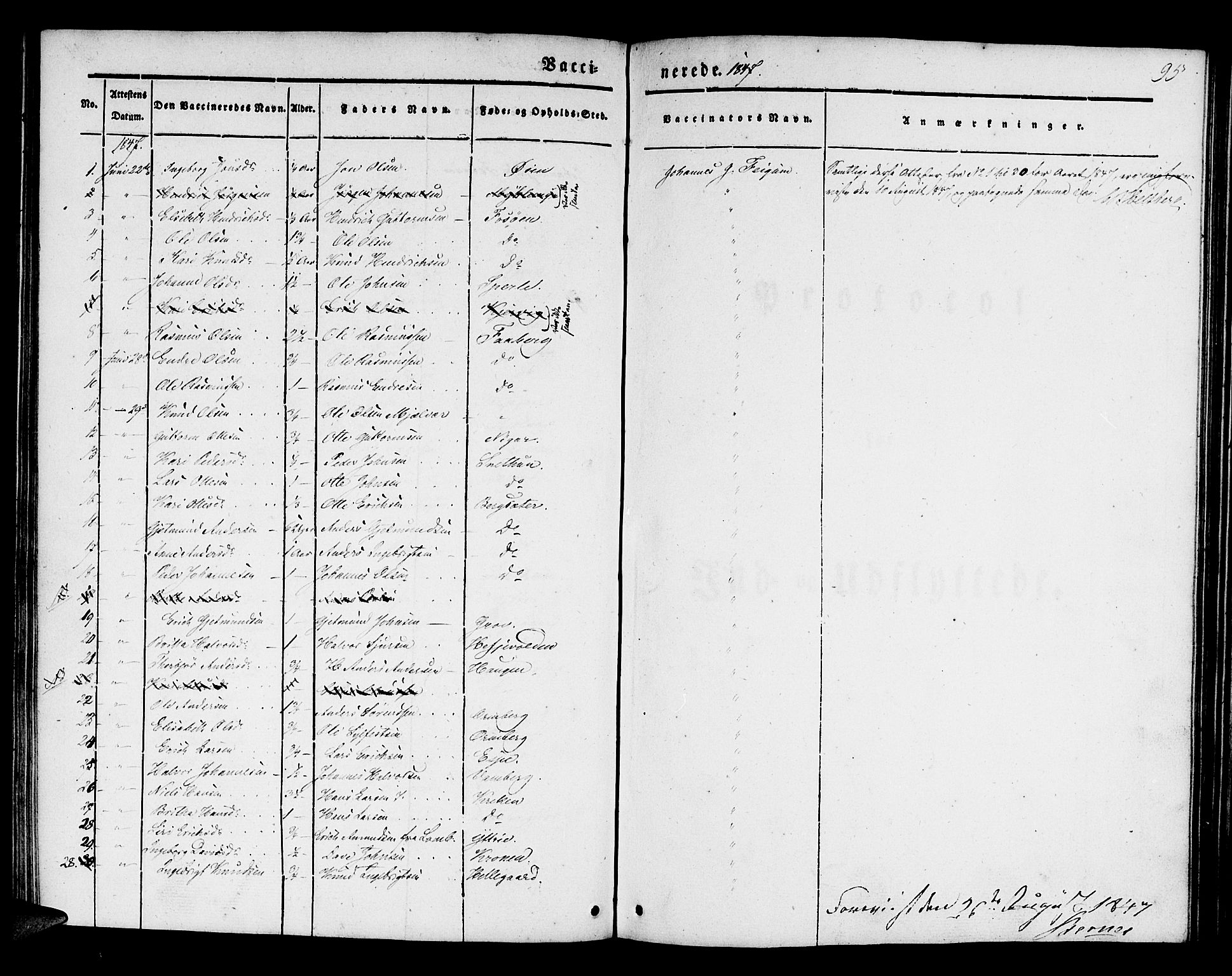 Jostedal sokneprestembete, SAB/A-80601/H/Haa/Haaa/L0004: Parish register (official) no. A 4, 1837-1848, p. 95