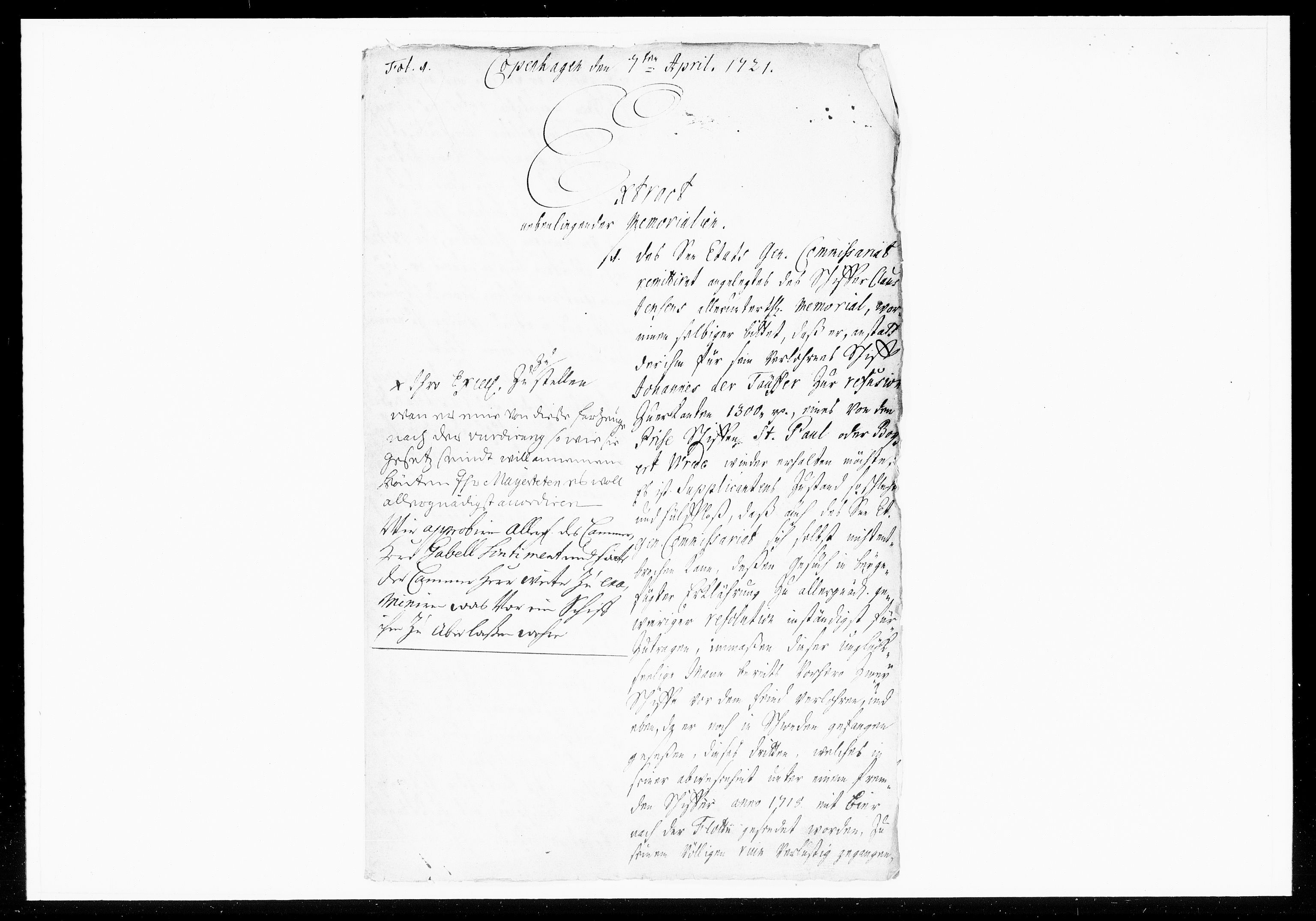 Krigskollegiet, Krigskancelliet, DRA/A-0006/-/1061-1064: Refererede sager, 1721, p. 83