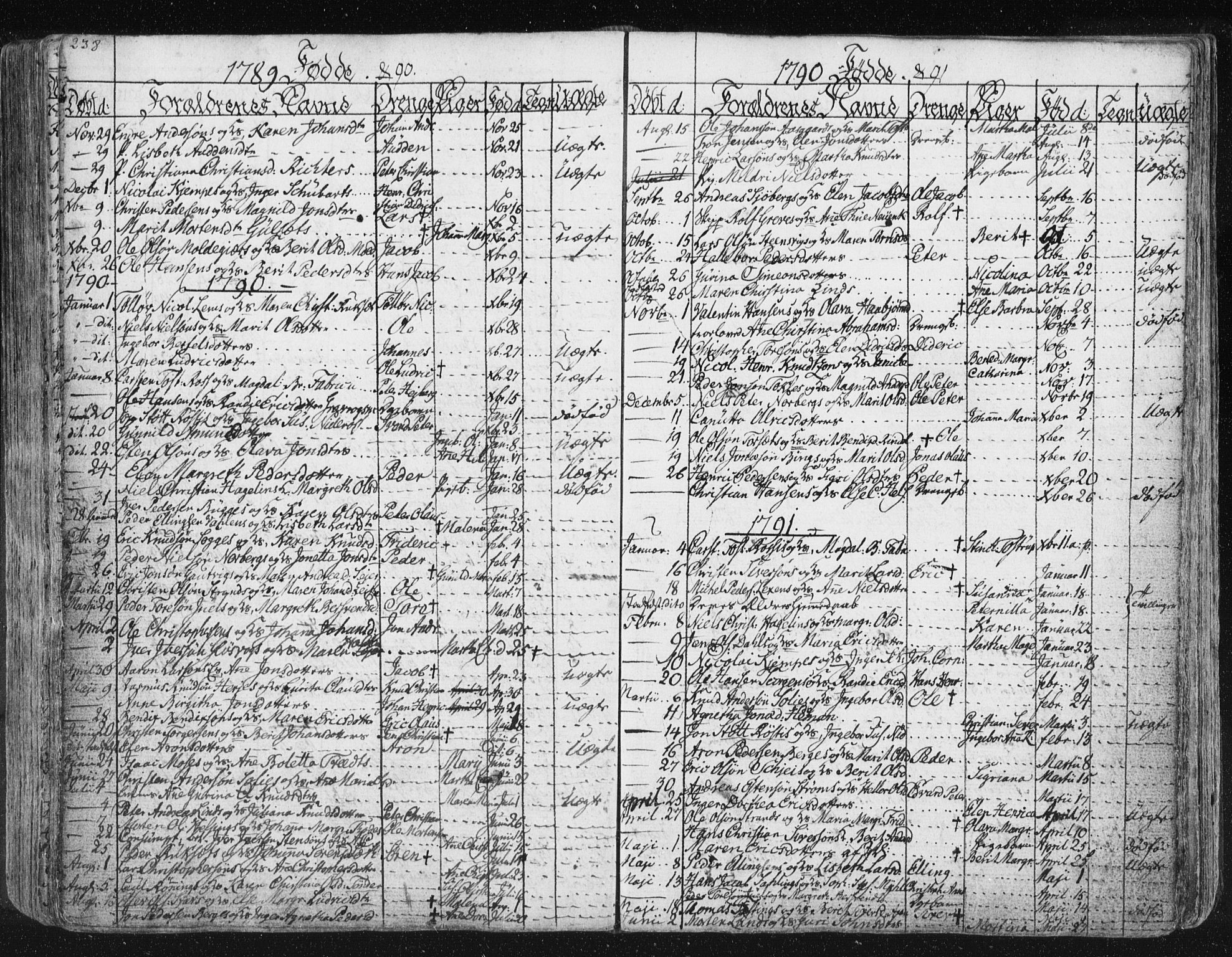 Ministerialprotokoller, klokkerbøker og fødselsregistre - Møre og Romsdal, AV/SAT-A-1454/572/L0841: Parish register (official) no. 572A04, 1784-1819, p. 238