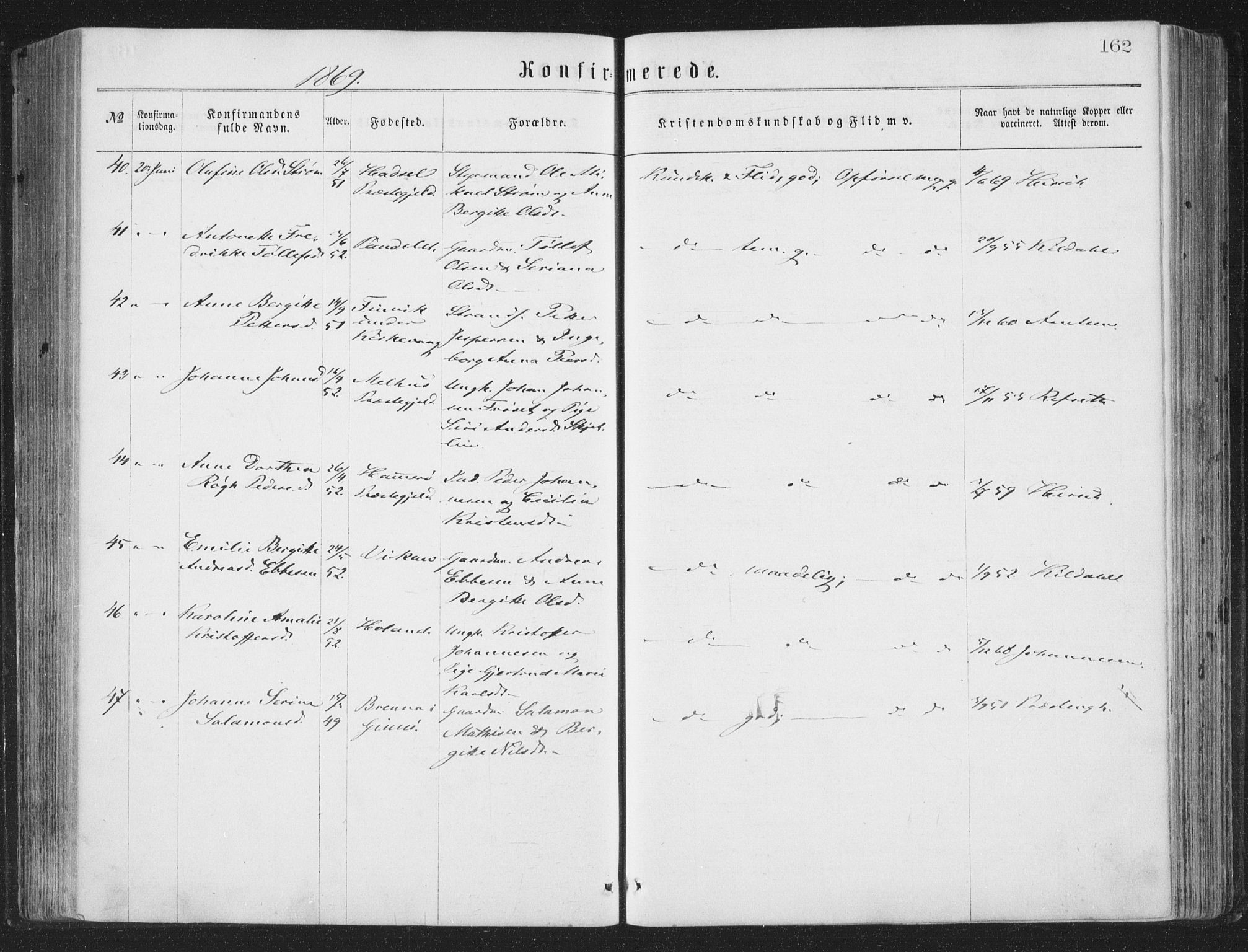 Ministerialprotokoller, klokkerbøker og fødselsregistre - Nordland, AV/SAT-A-1459/874/L1057: Parish register (official) no. 874A01, 1866-1877, p. 162