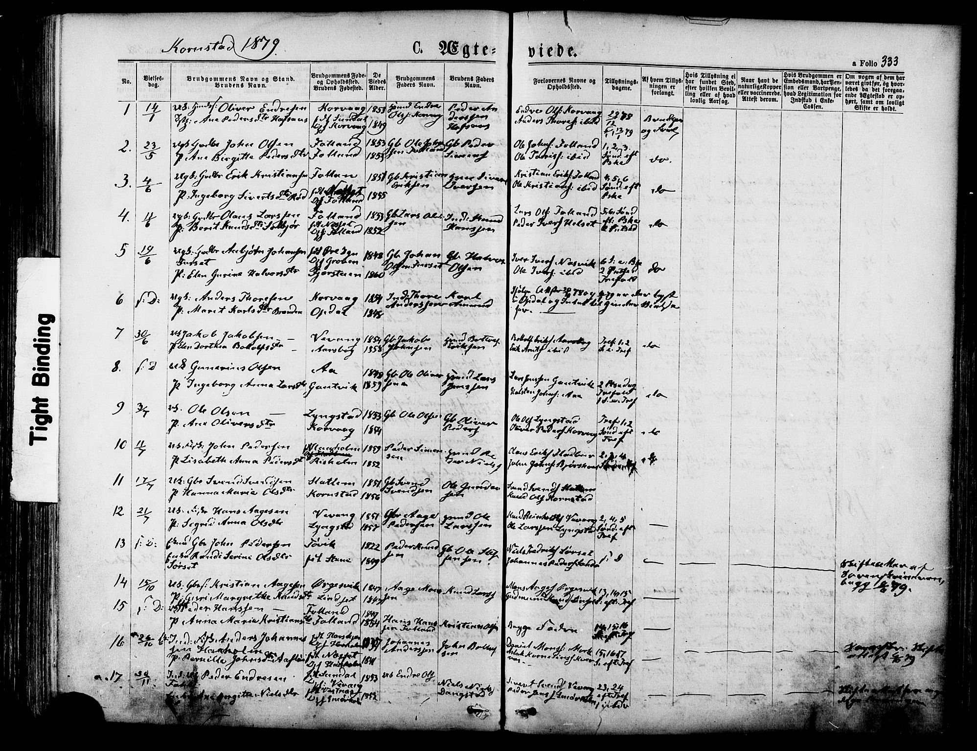 Ministerialprotokoller, klokkerbøker og fødselsregistre - Møre og Romsdal, SAT/A-1454/568/L0806: Parish register (official) no. 568A12 /2, 1878-1884, p. 333
