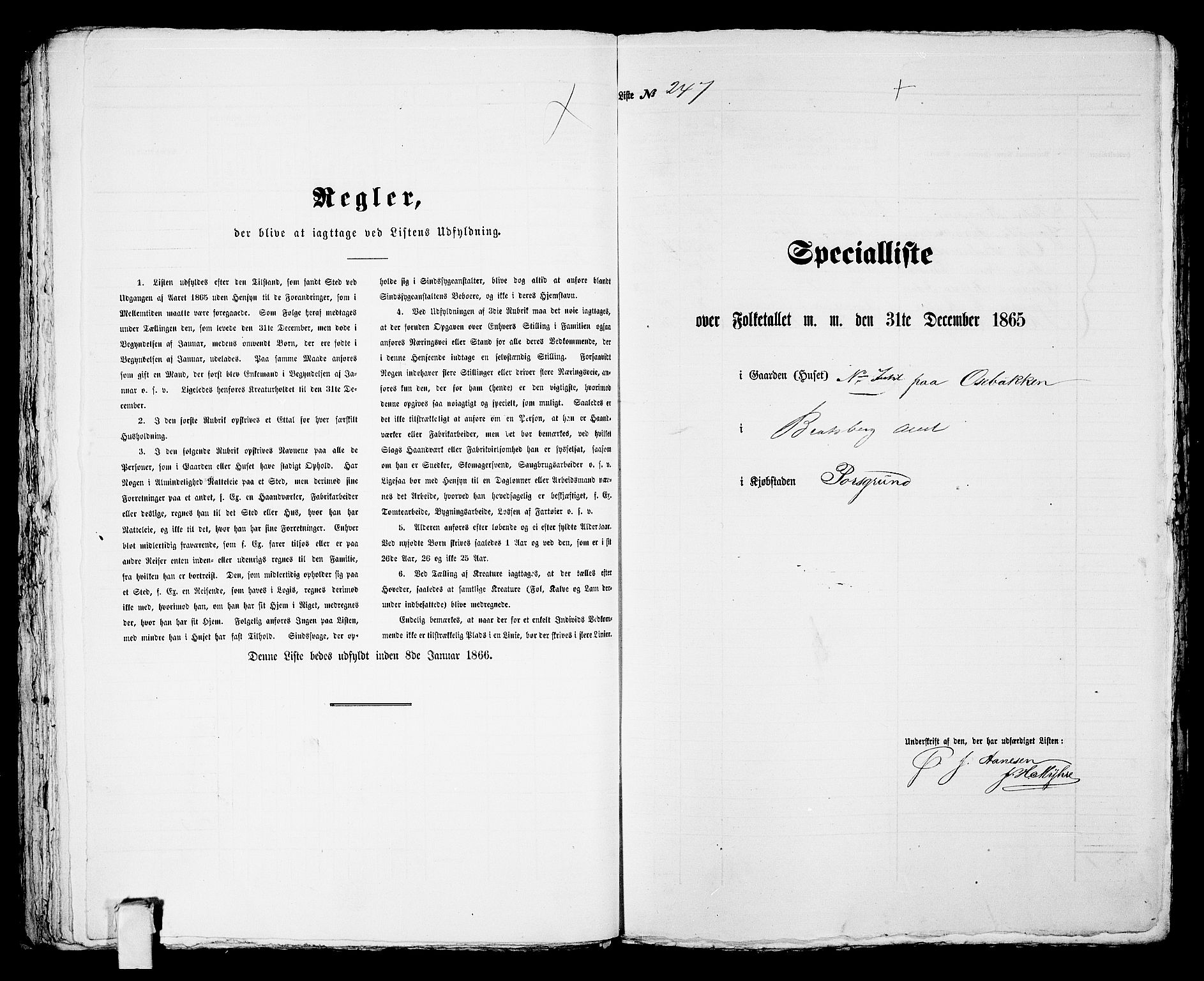 RA, 1865 census for Porsgrunn, 1865, p. 506