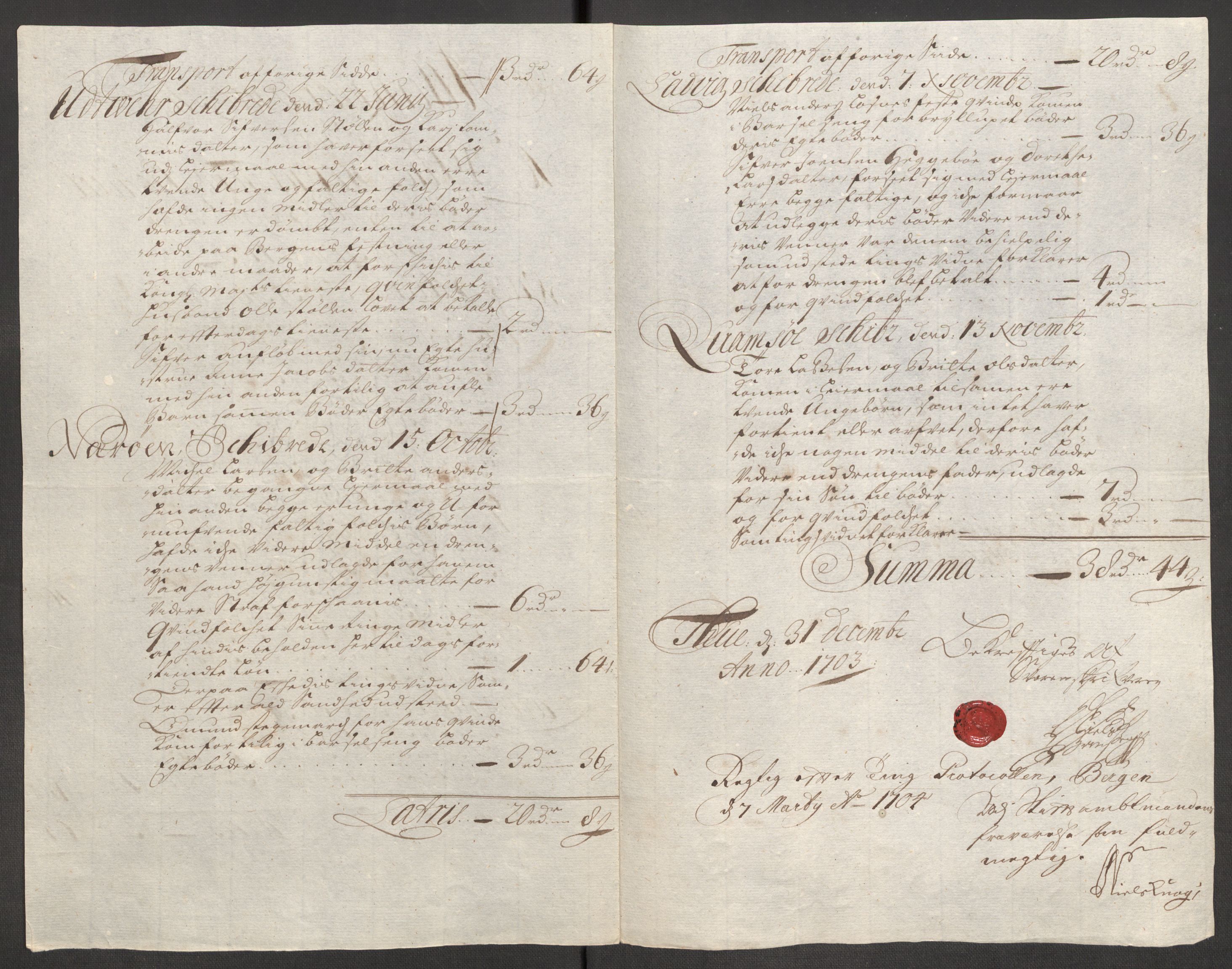 Rentekammeret inntil 1814, Reviderte regnskaper, Fogderegnskap, AV/RA-EA-4092/R52/L3313: Fogderegnskap Sogn, 1703-1704, p. 145