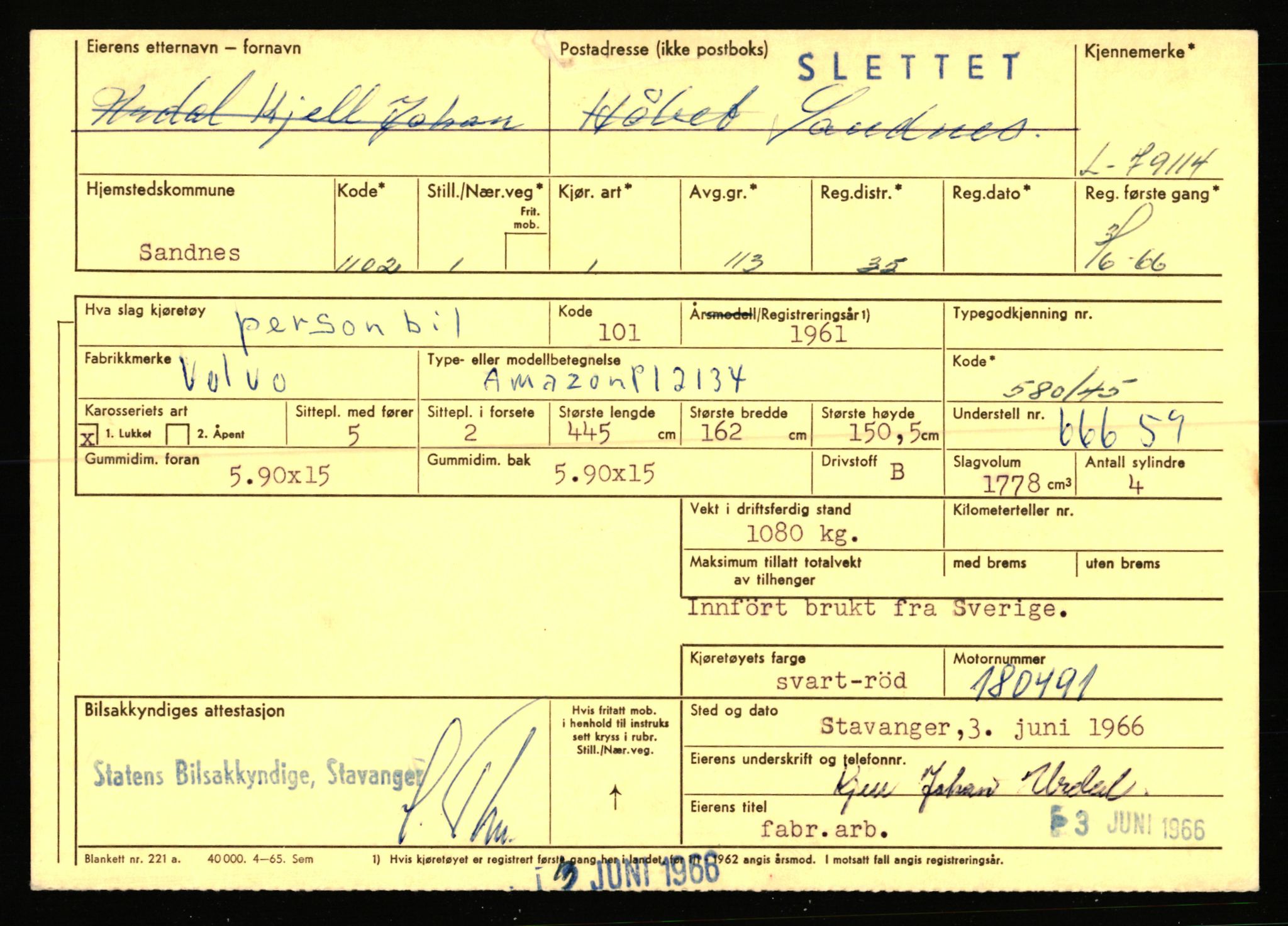 Stavanger trafikkstasjon, AV/SAST-A-101942/0/F/L0070: L-78800 - L-80499, 1930-1971, p. 283