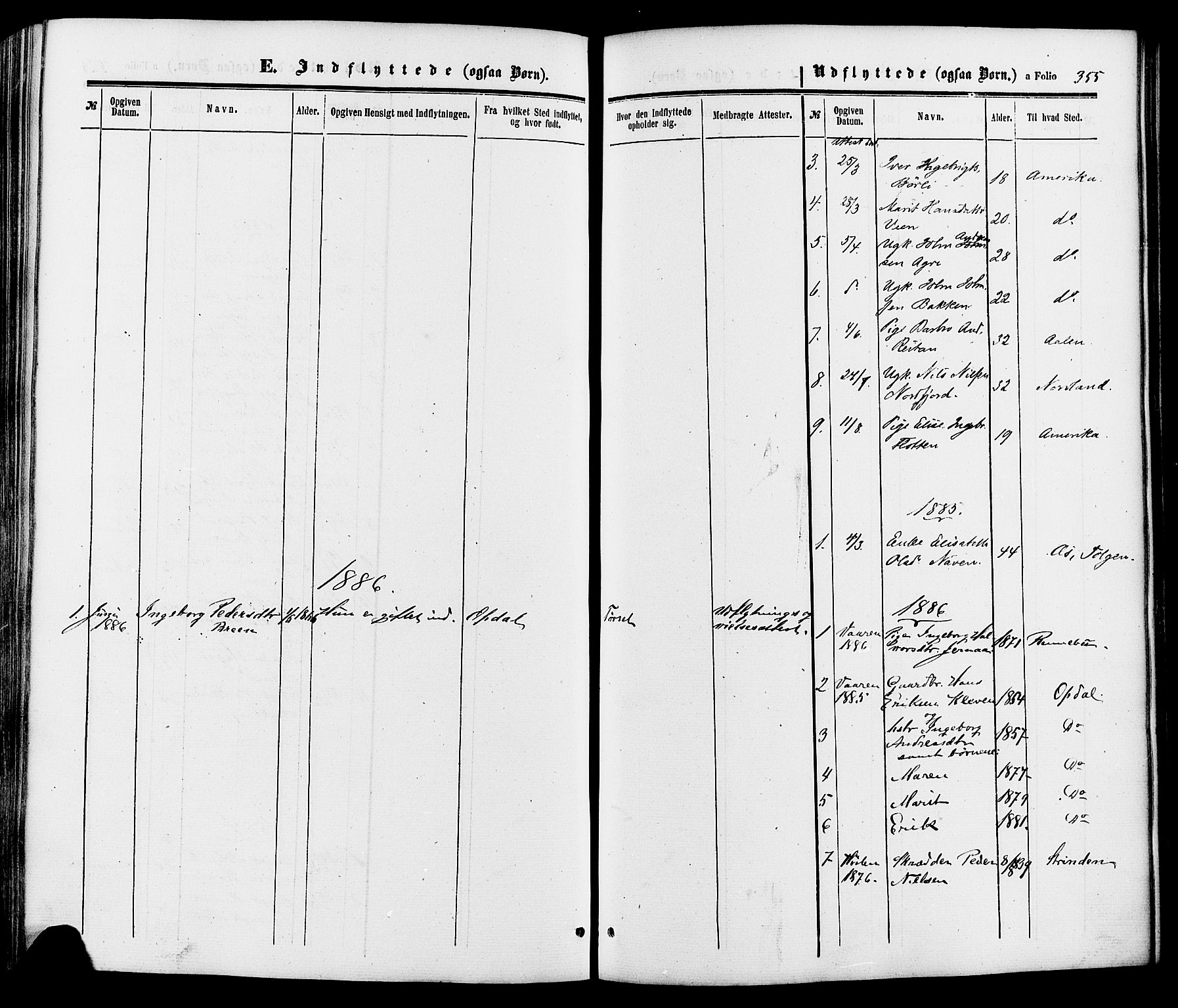 Kvikne prestekontor, SAH/PREST-064/H/Ha/Haa/L0006: Parish register (official) no. 6, 1863-1886, p. 355