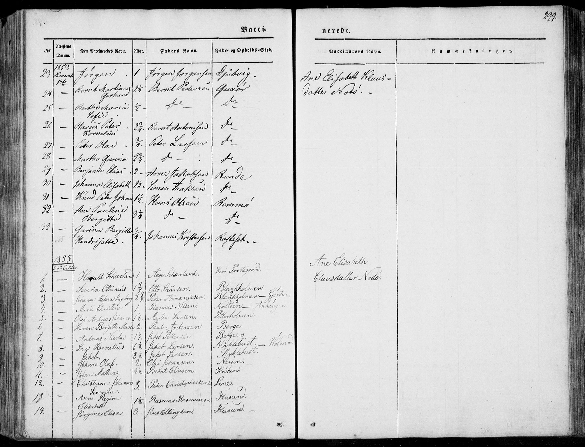 Ministerialprotokoller, klokkerbøker og fødselsregistre - Møre og Romsdal, AV/SAT-A-1454/507/L0070: Parish register (official) no. 507A05, 1842-1873, p. 299