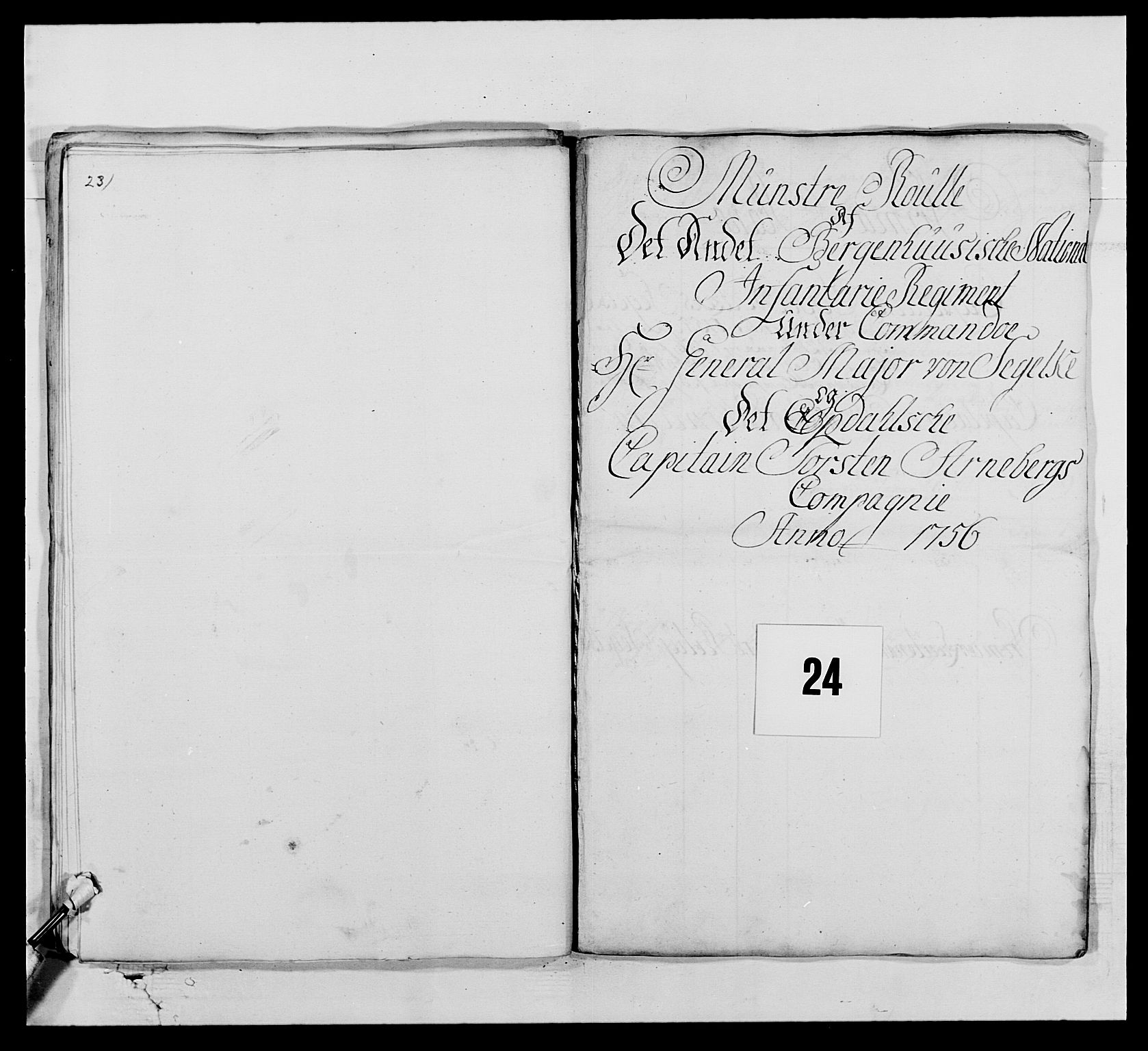 Kommanderende general (KG I) med Det norske krigsdirektorium, RA/EA-5419/E/Ea/L0520: 2. Bergenhusiske regiment, 1746-1756, p. 364