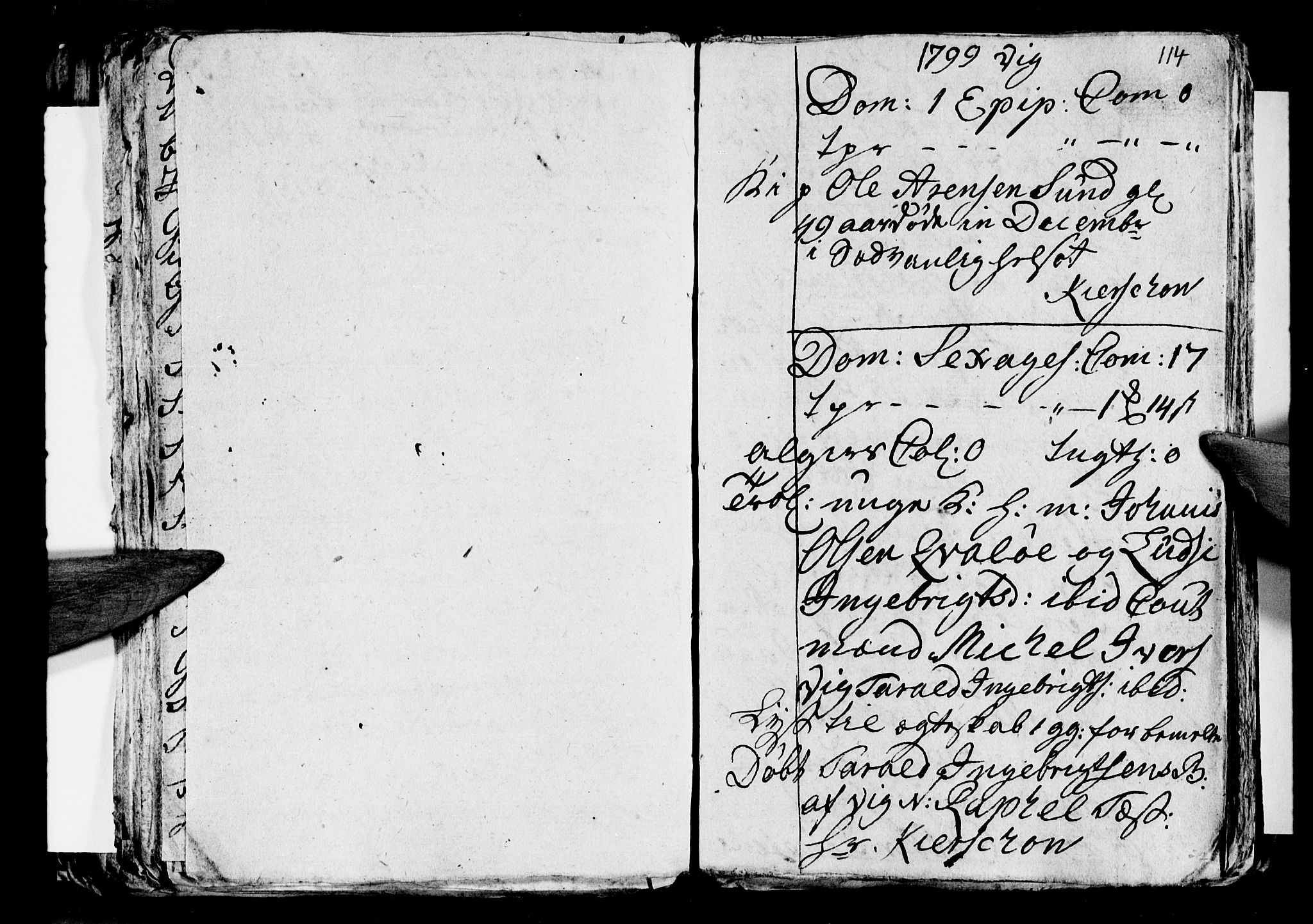 Ministerialprotokoller, klokkerbøker og fødselsregistre - Nordland, AV/SAT-A-1459/812/L0184: Parish register (copy) no. 812C02, 1793-1809, p. 114