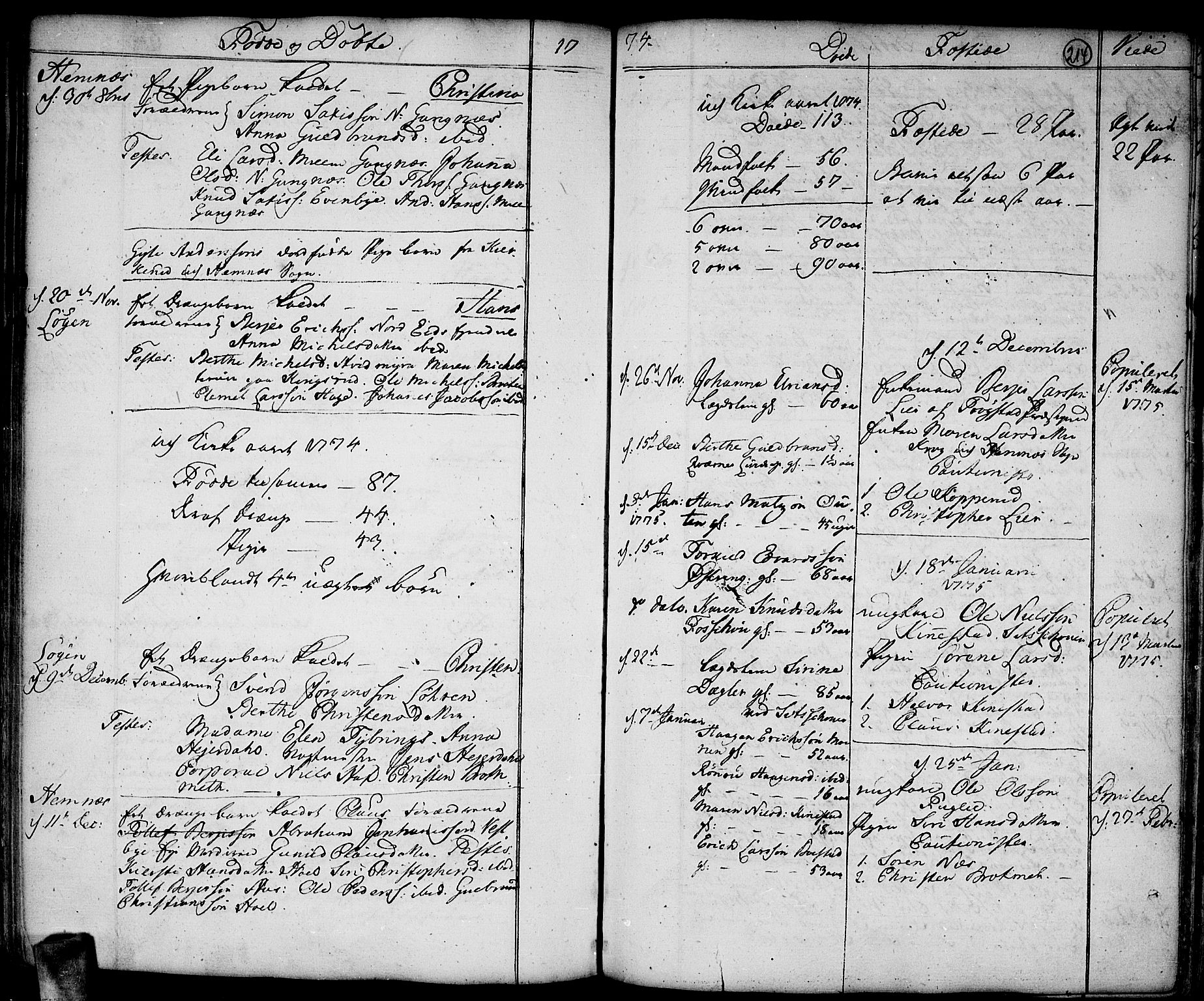 Høland prestekontor Kirkebøker, SAO/A-10346a/F/Fa/L0004: Parish register (official) no. I 4, 1757-1780, p. 214