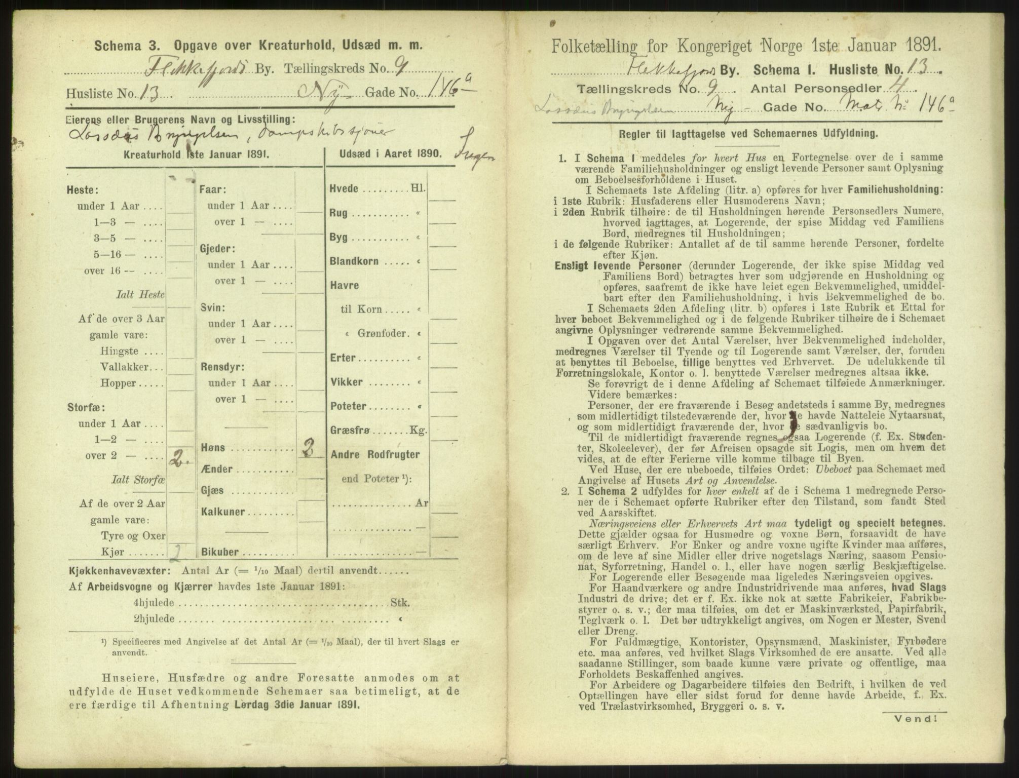 RA, 1891 census for 1004 Flekkefjord, 1891, p. 350