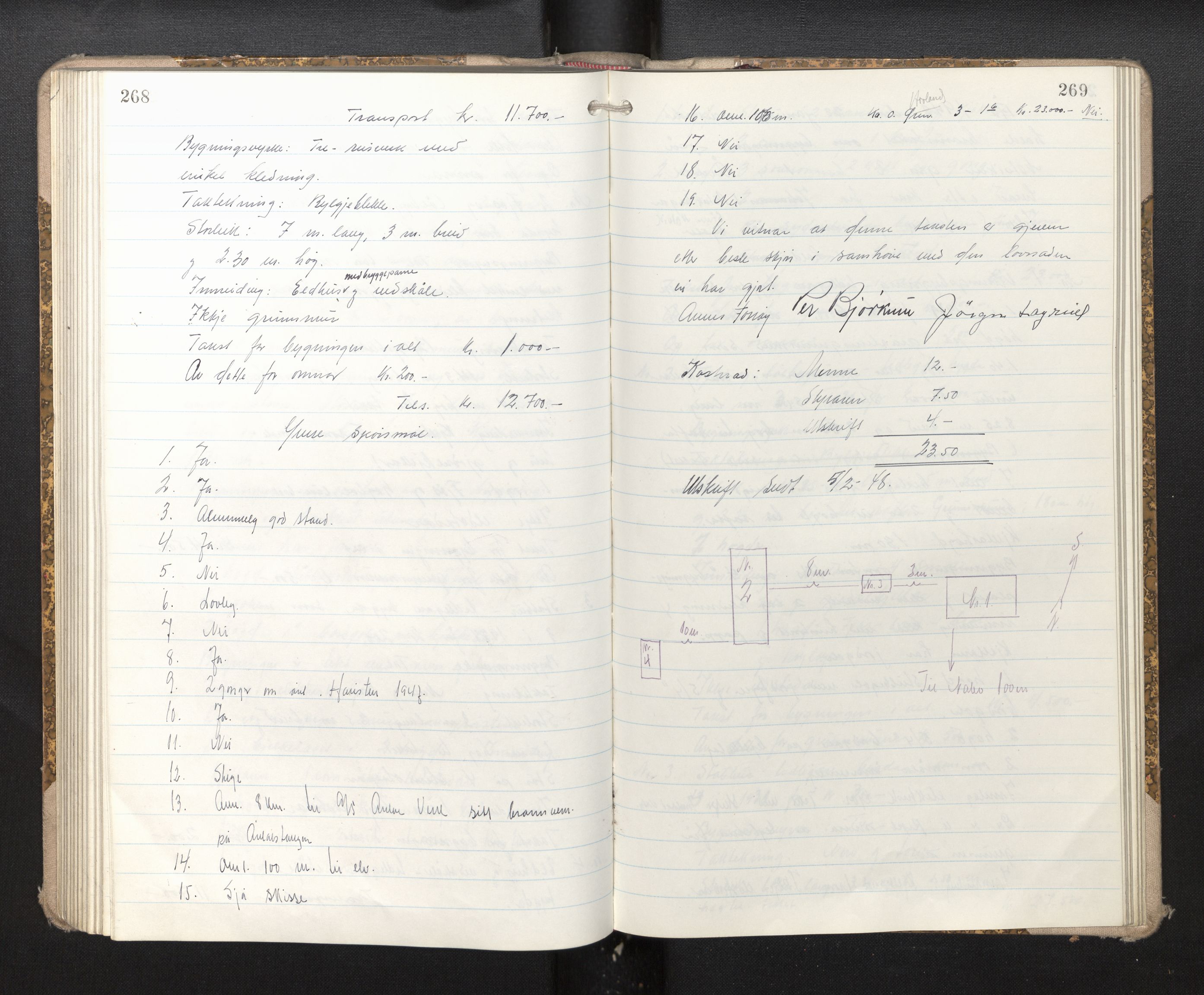 Lensmannen i Årdal, AV/SAB-A-30501/0012/L0004: Branntakstprotokoll, 1944-1948, p. 268-269