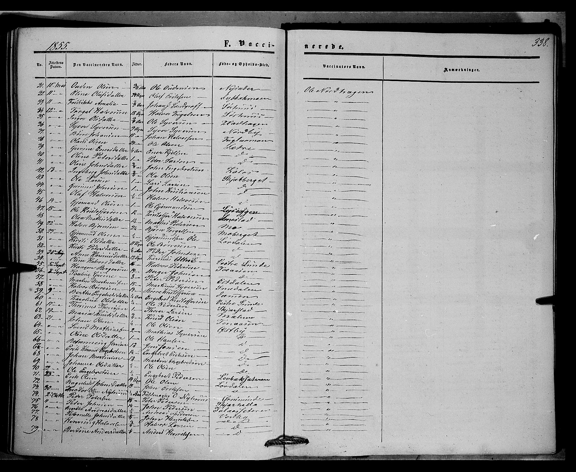 Trysil prestekontor, AV/SAH-PREST-046/H/Ha/Haa/L0005: Parish register (official) no. 5, 1851-1865, p. 338