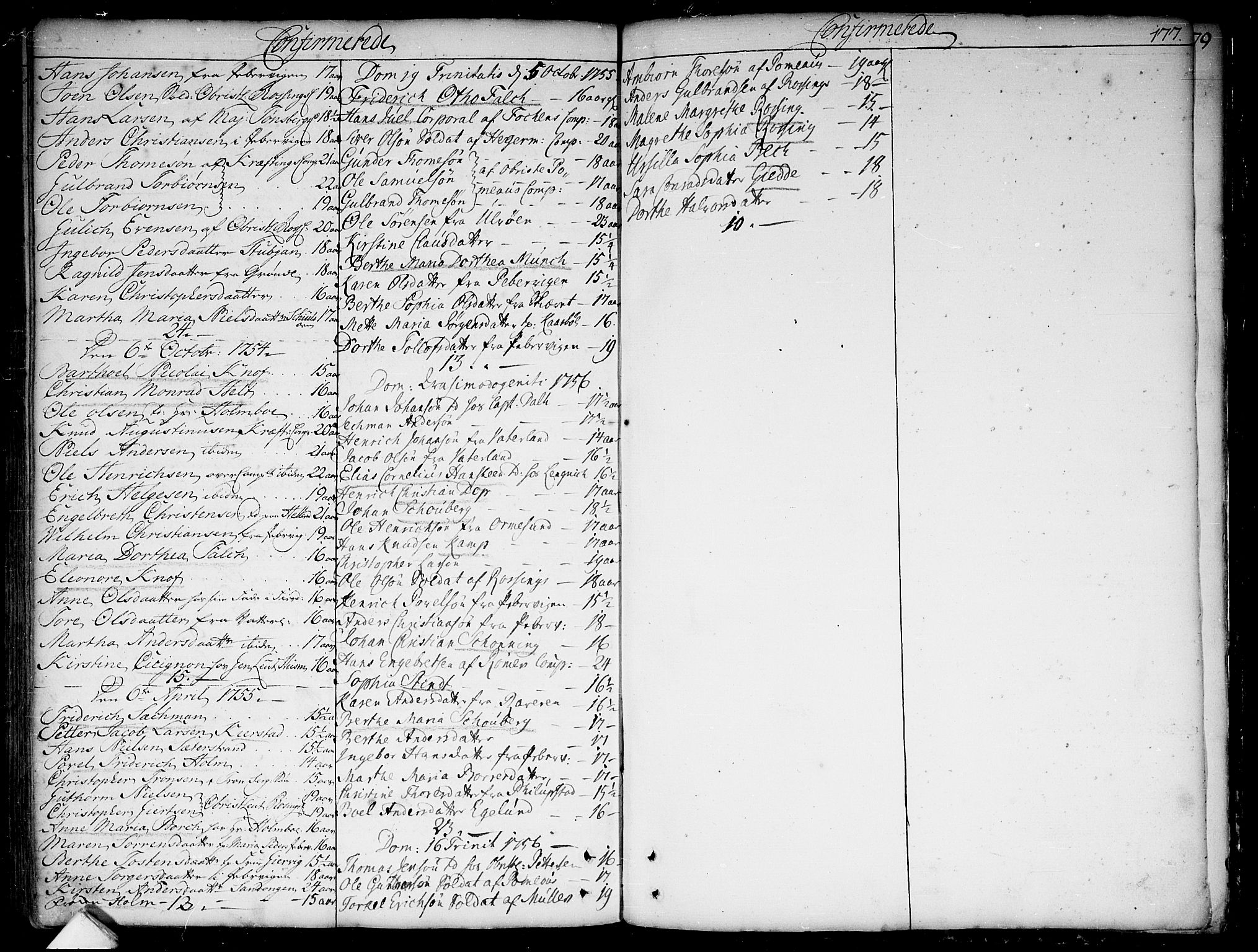 Garnisonsmenigheten Kirkebøker, SAO/A-10846/F/Fa/L0001: Parish register (official) no. 1, 1734-1756, p. 177