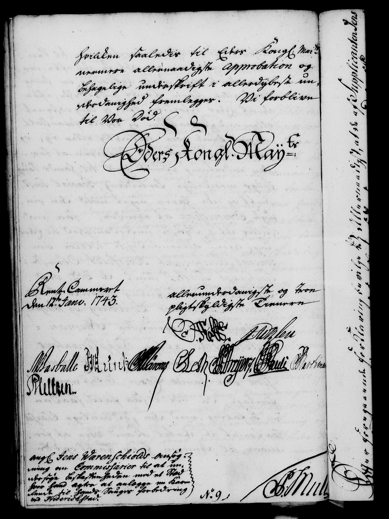 Rentekammeret, Kammerkanselliet, RA/EA-3111/G/Gf/Gfa/L0026: Norsk relasjons- og resolusjonsprotokoll (merket RK 52.26), 1743, p. 66