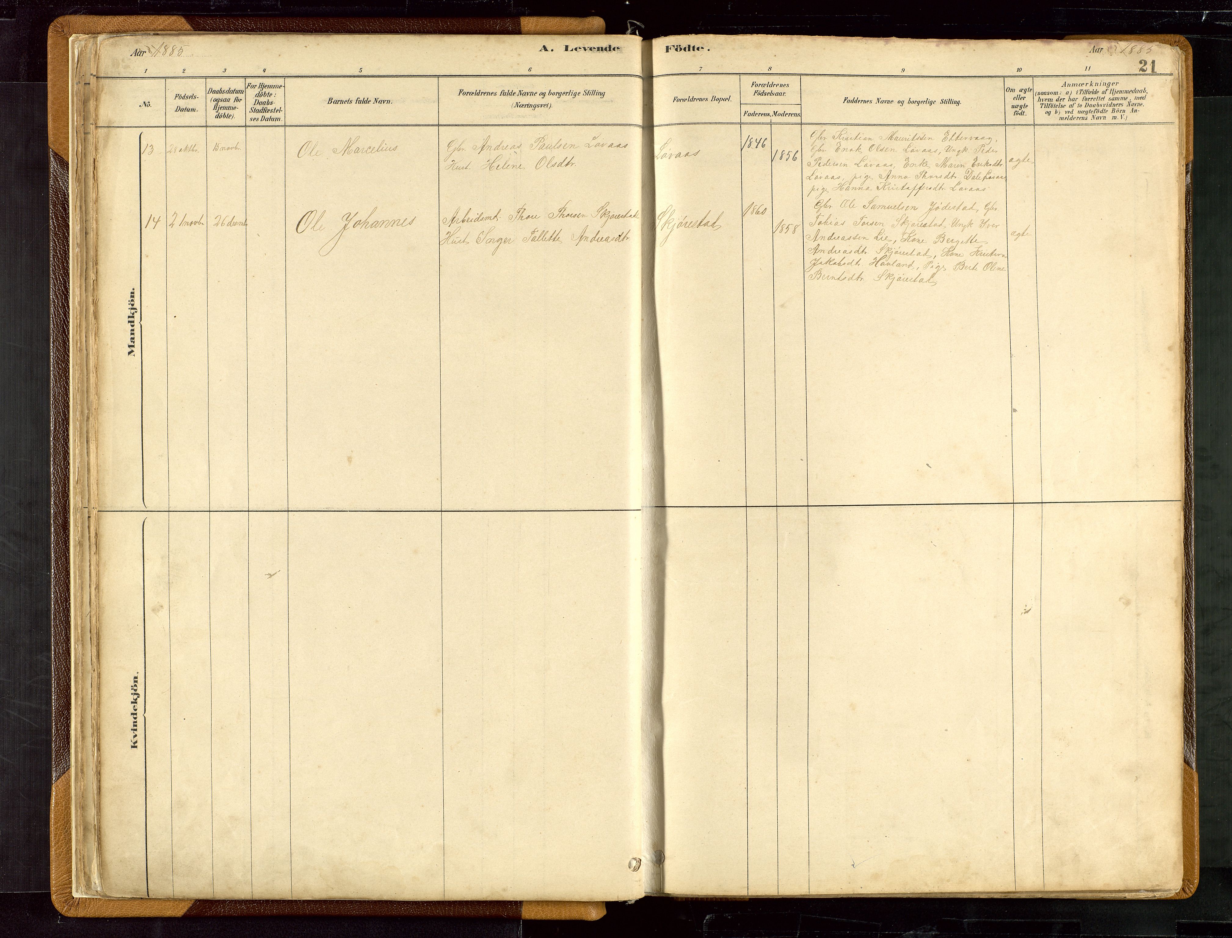 Hetland sokneprestkontor, AV/SAST-A-101826/30/30BB/L0007: Parish register (copy) no. B 7, 1878-1910, p. 21