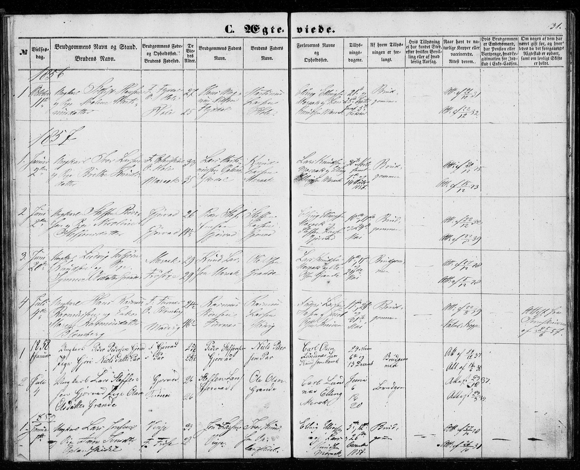 Ministerialprotokoller, klokkerbøker og fødselsregistre - Møre og Romsdal, AV/SAT-A-1454/518/L0234: Parish register (copy) no. 518C01, 1854-1884, p. 31