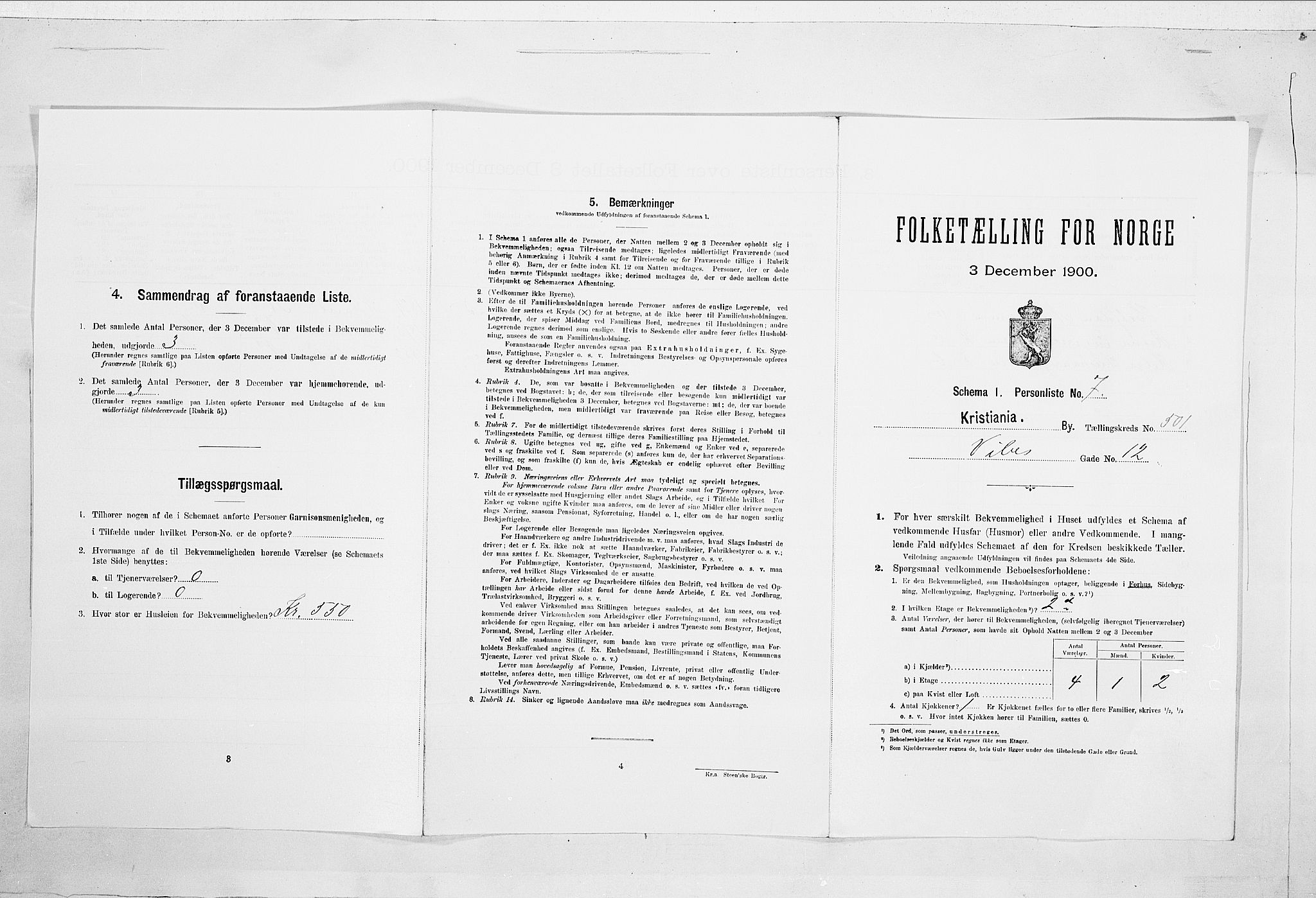 SAO, 1900 census for Kristiania, 1900, p. 112105
