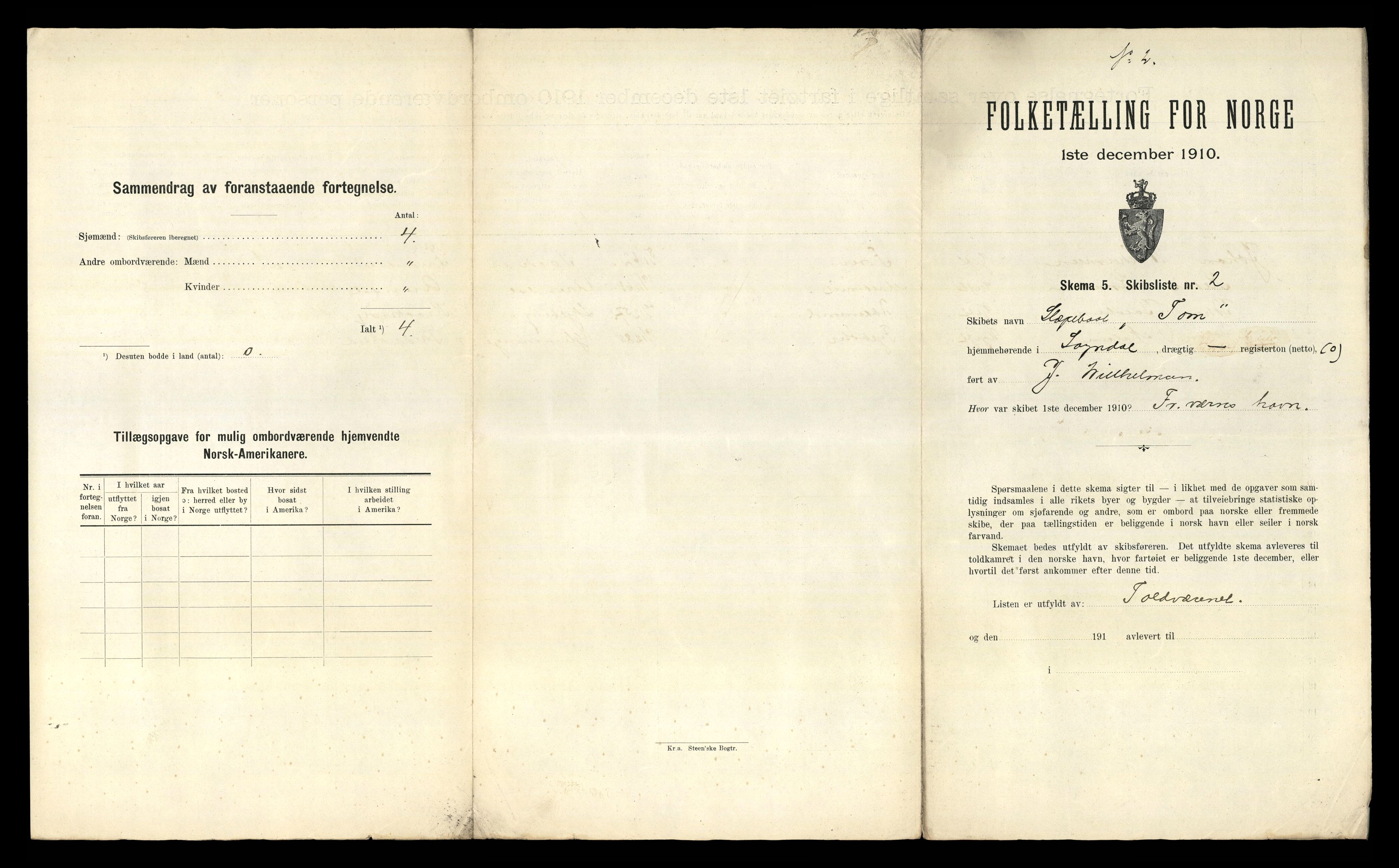 RA, 1910 census for Fredriksvern, 1910, p. 22