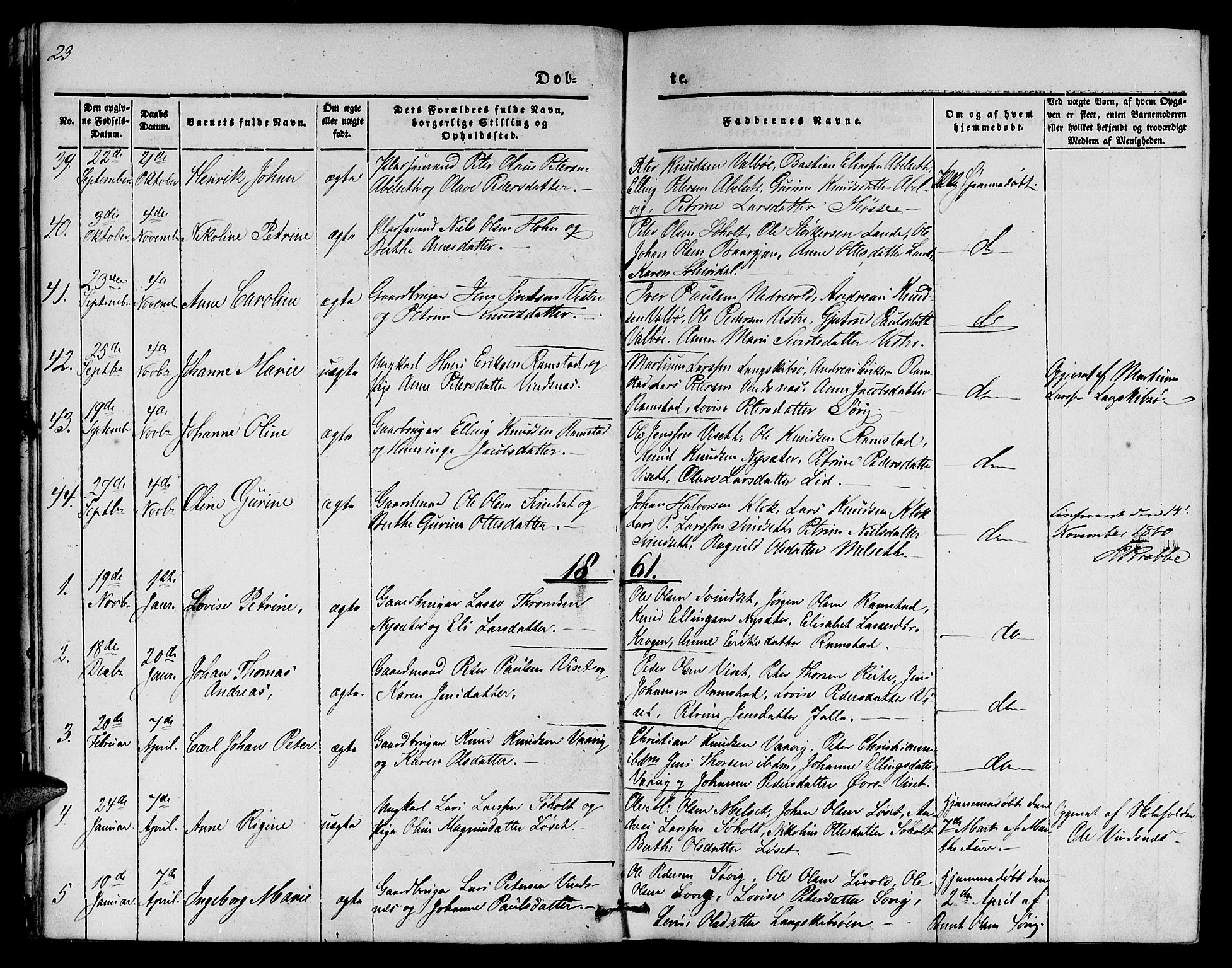 Ministerialprotokoller, klokkerbøker og fødselsregistre - Møre og Romsdal, SAT/A-1454/522/L0324: Parish register (copy) no. 522C03, 1854-1871, p. 23