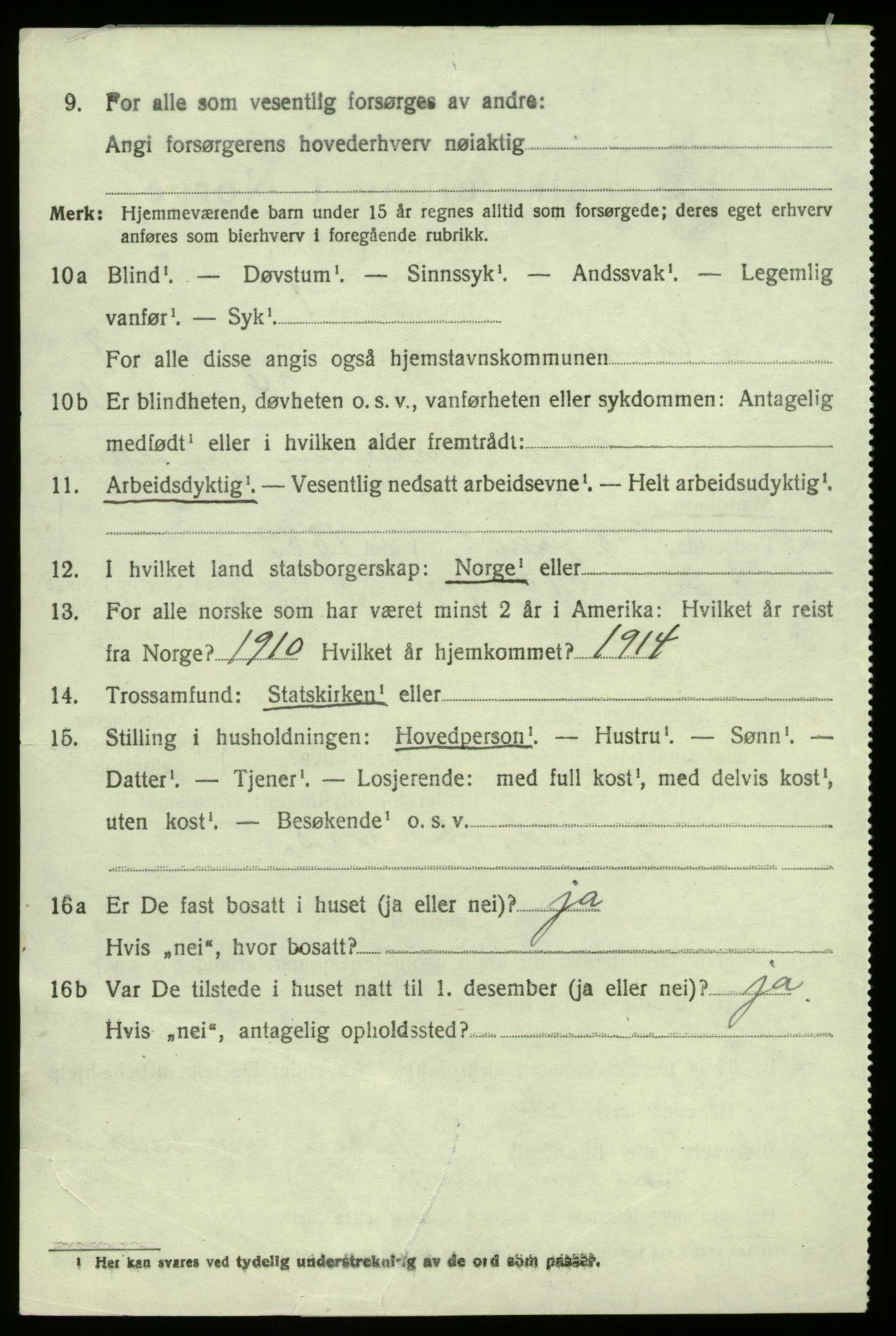 SAB, 1920 census for Manger, 1920, p. 4304
