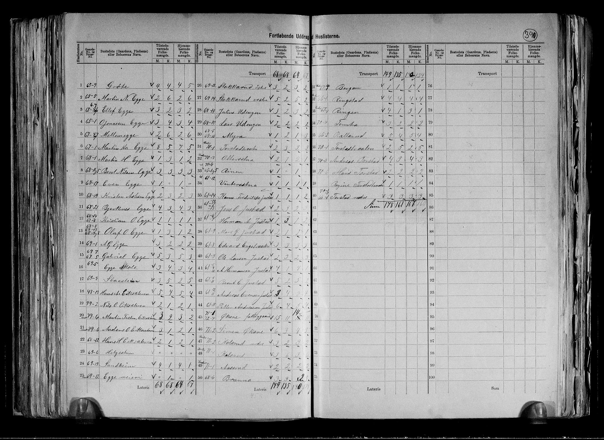 RA, 1891 census for 0626 Lier, 1891, p. 15