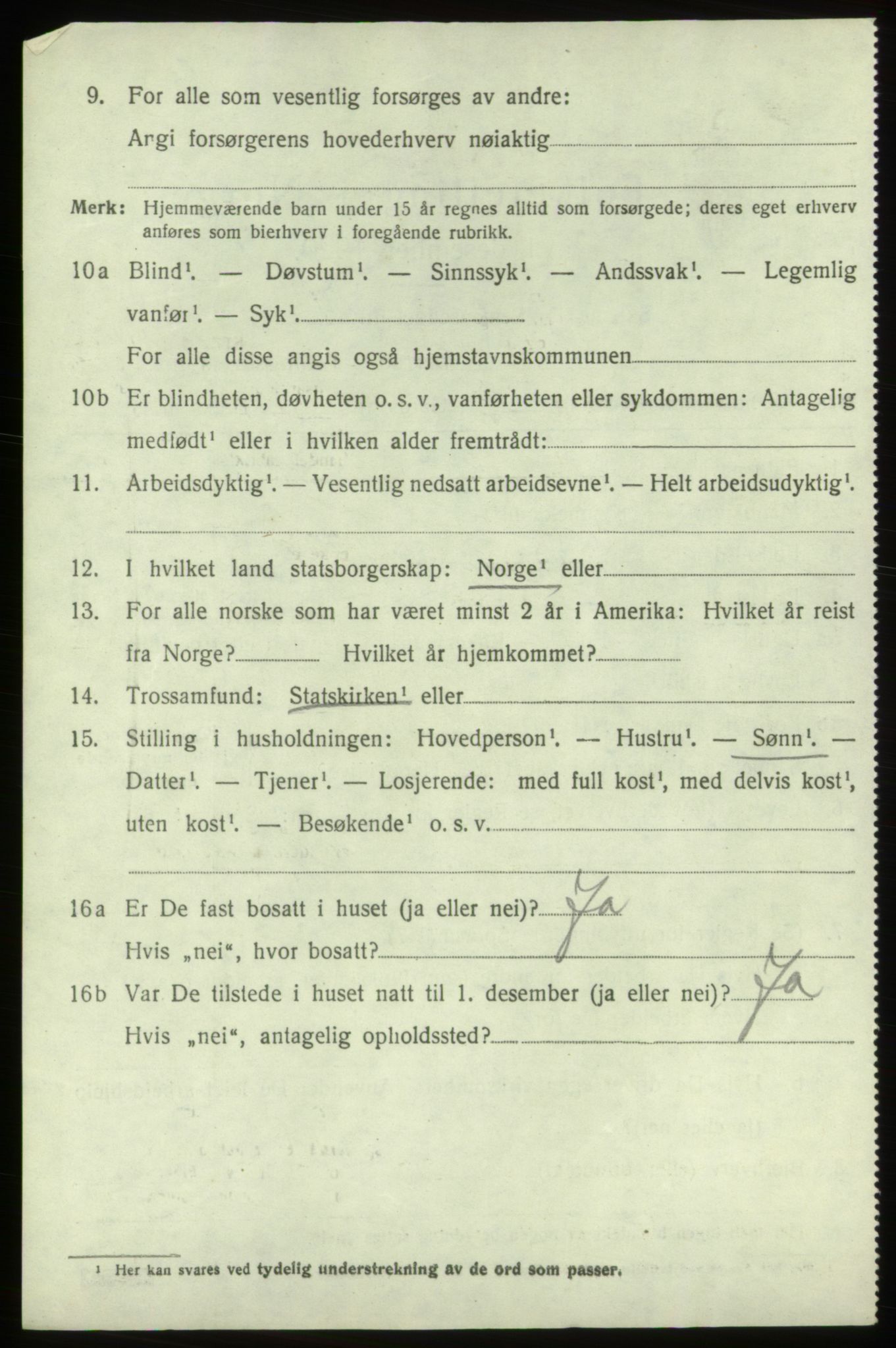 SAB, 1920 census for Stord, 1920, p. 7988