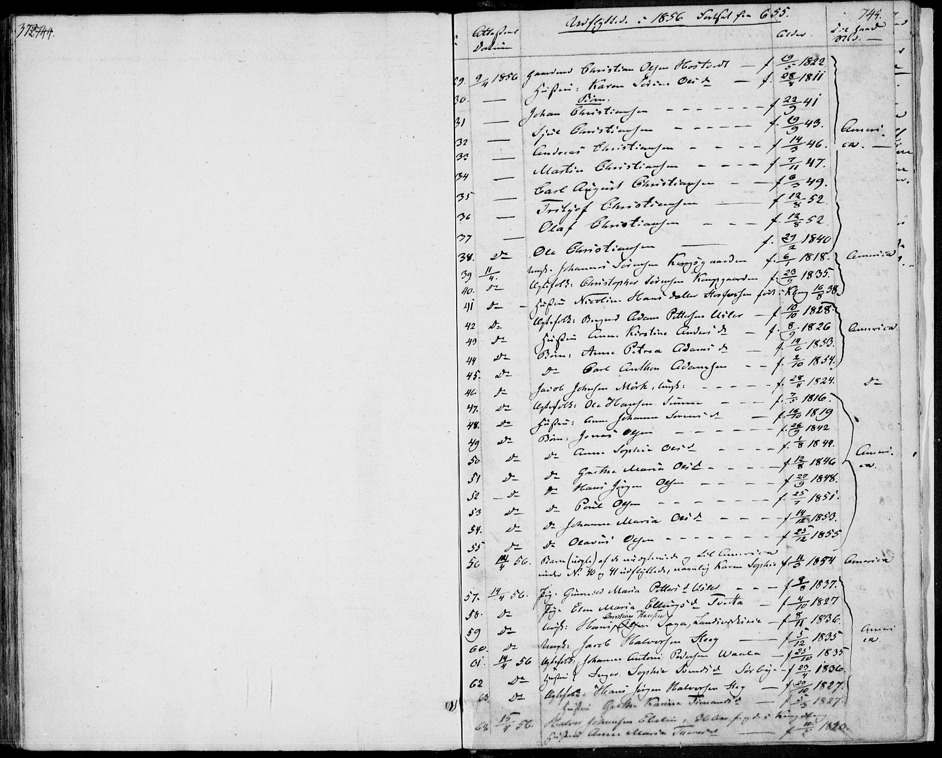 Sandsvær kirkebøker, SAKO/A-244/F/Fa/L0005: Parish register (official) no. I 5, 1840-1856, p. 744-745