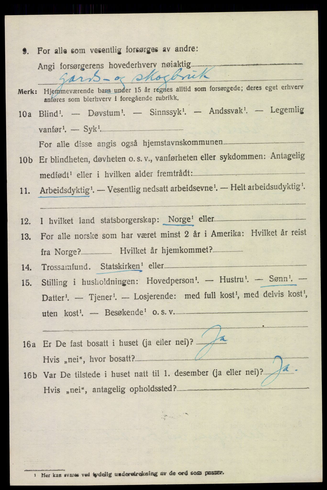 SAH, 1920 census for Elverum, 1920, p. 19727