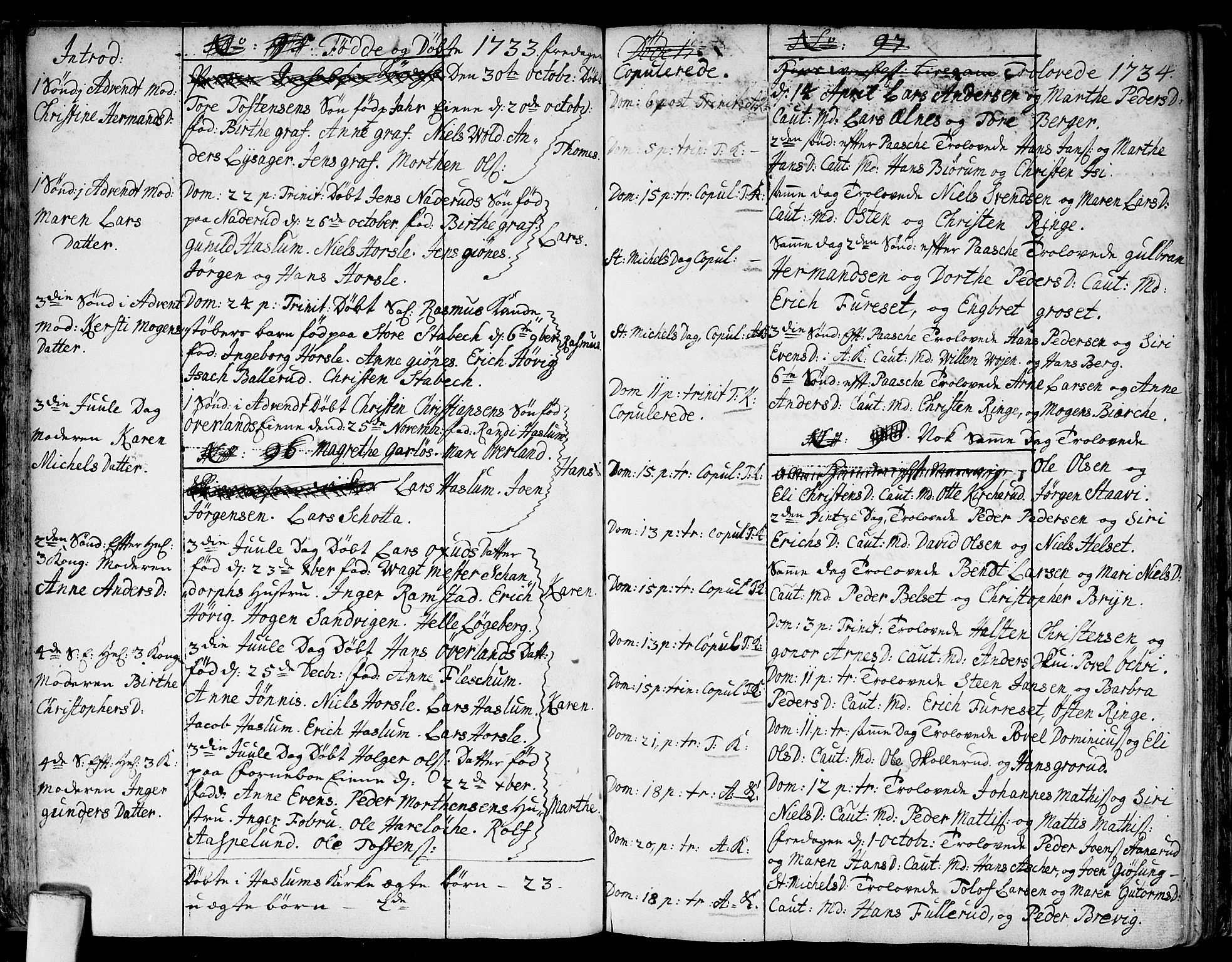 Asker prestekontor Kirkebøker, SAO/A-10256a/F/Fa/L0001: Parish register (official) no. I 1, 1726-1744, p. 27