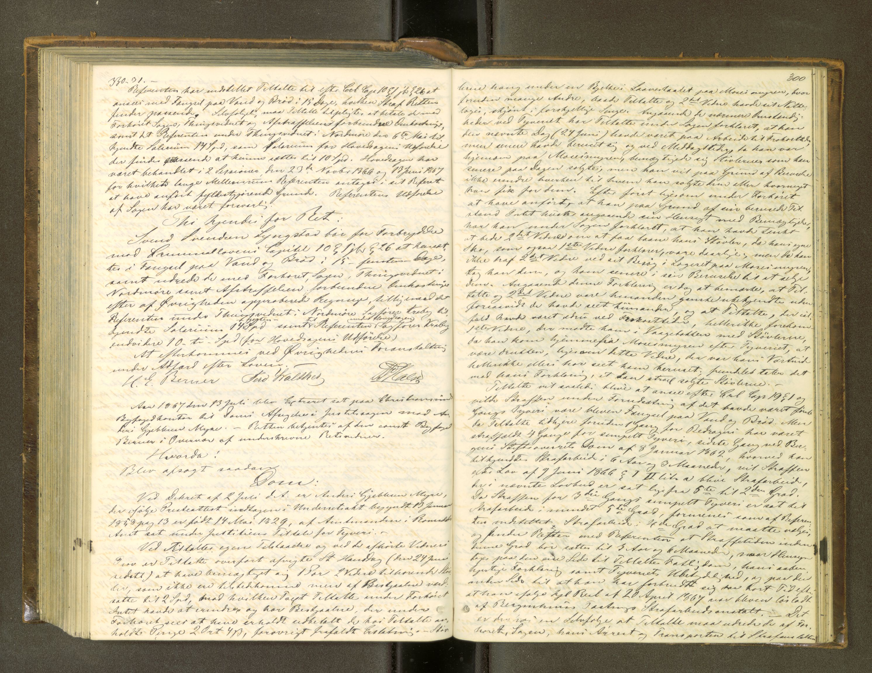 Kristiansund byfogd, AV/SAT-A-4587/A/04/L0003: Domprotokoll. Aut. 08.10.1861, 1861-1868, p. 299b-300a